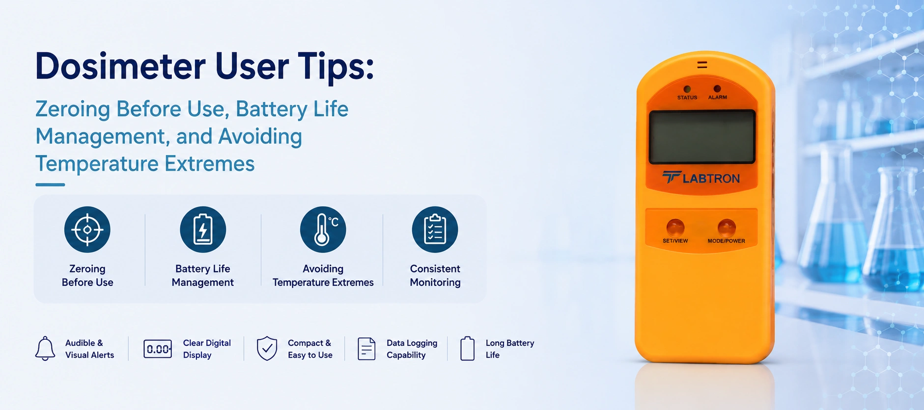 Dosimeter User Tips: Zeroing Before Use, Battery Life Management, And Avoiding Temperature Extremes