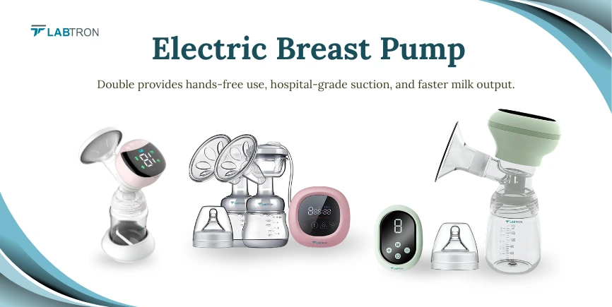 Electric Double Breast Pump Provides Hands-free Use, Hospital-grade Suction, And Faster Milk Output.