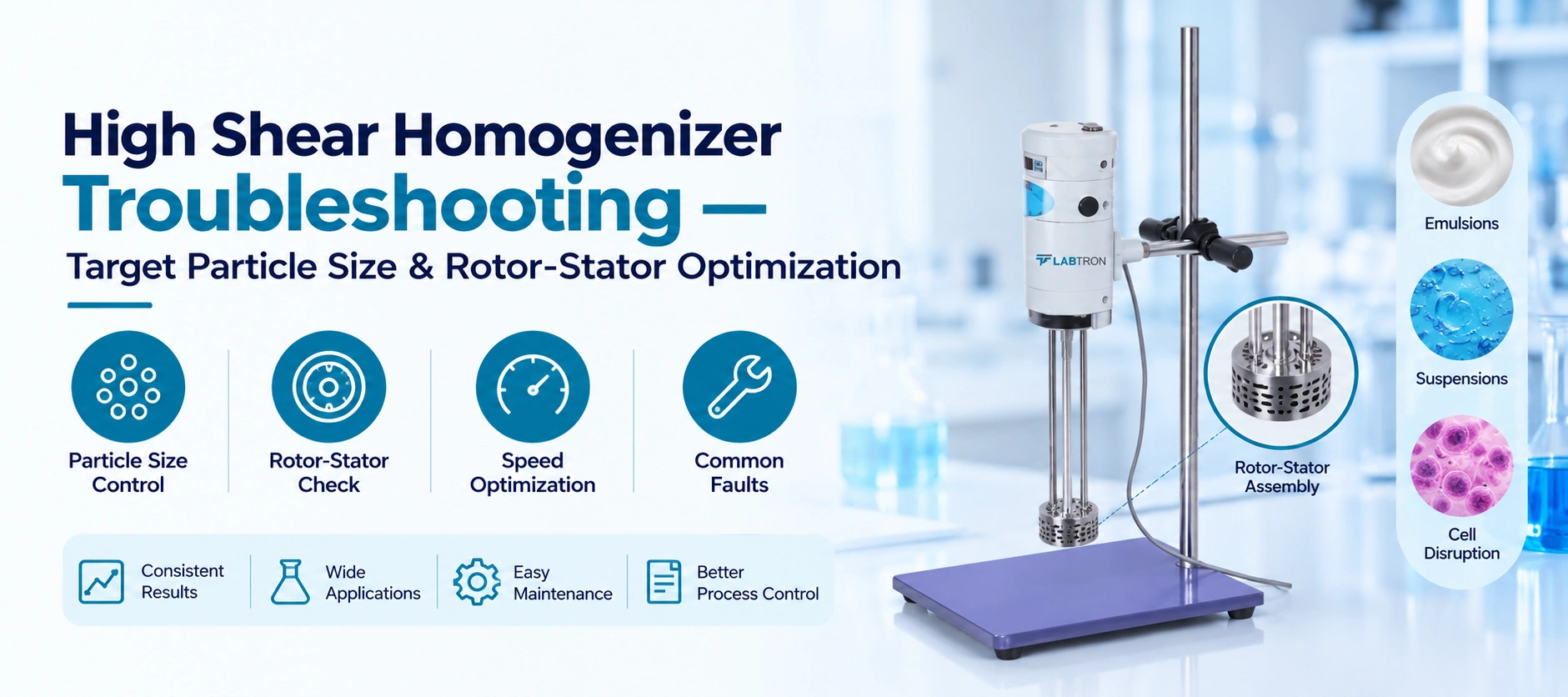 High Shear Homogenizer Troubleshooting — Target Particle Size And Rotor Stator Optimization