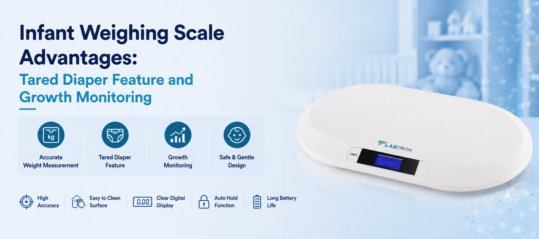 Infant Weighing Scale Advantages: Tared Diaper Feature And Growth Monitoring