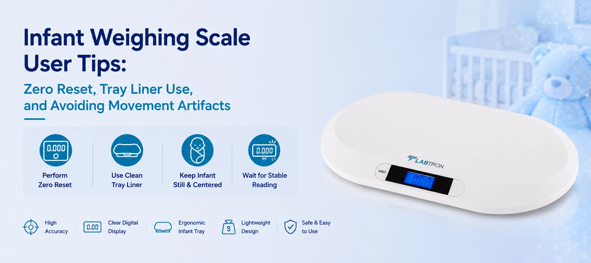 Infant Weighing Scale User Tips: Zero Reset, Tray Liner Use, And Avoiding Movement Artifacts
