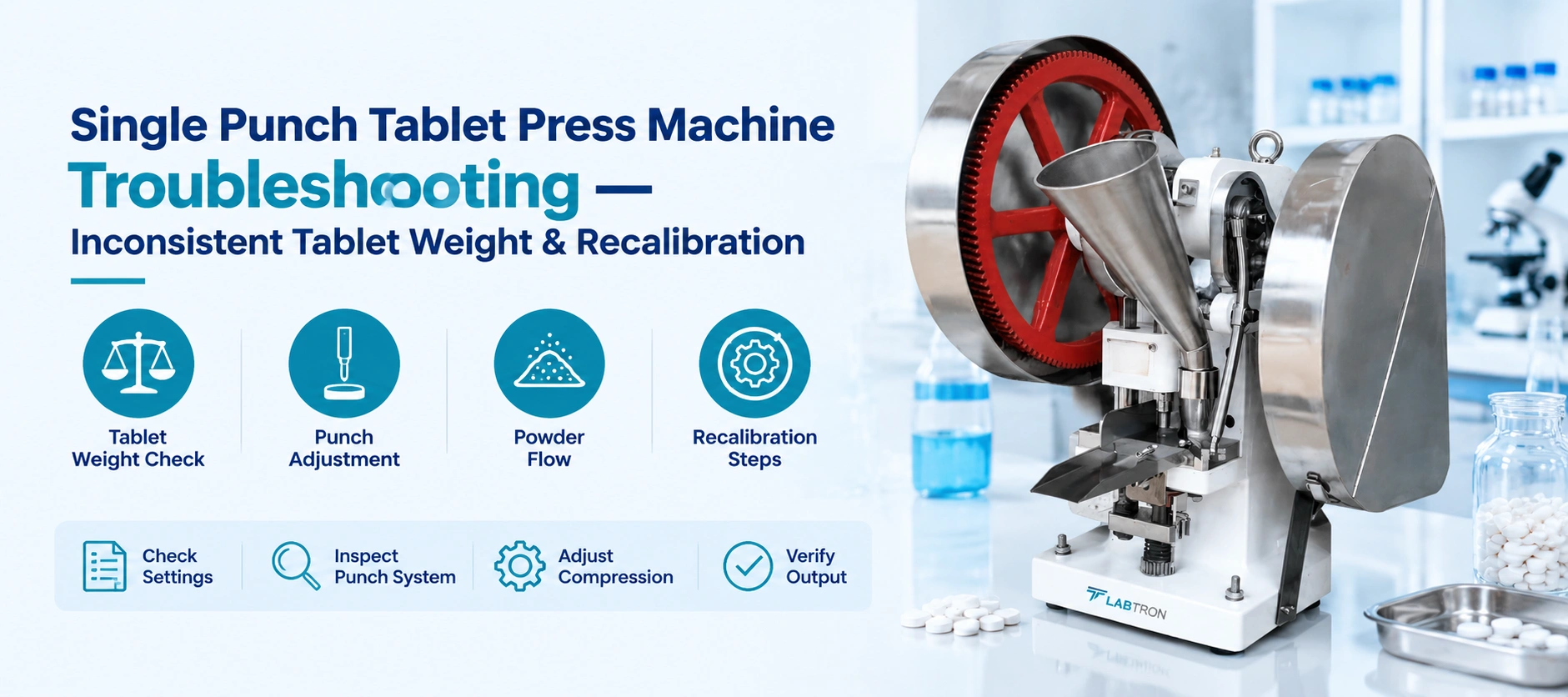 Single Punch Tablet Press Machine Troubleshooting — Inconsistent Tablet Weight & Recalibration