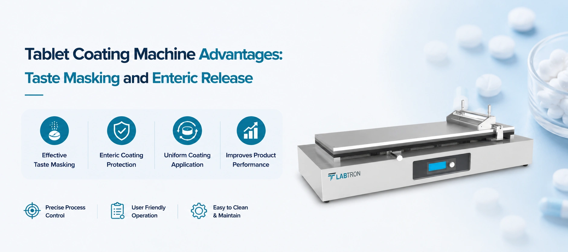 Tablet Coating Machine Advantages: Taste Masking And Enteric Release