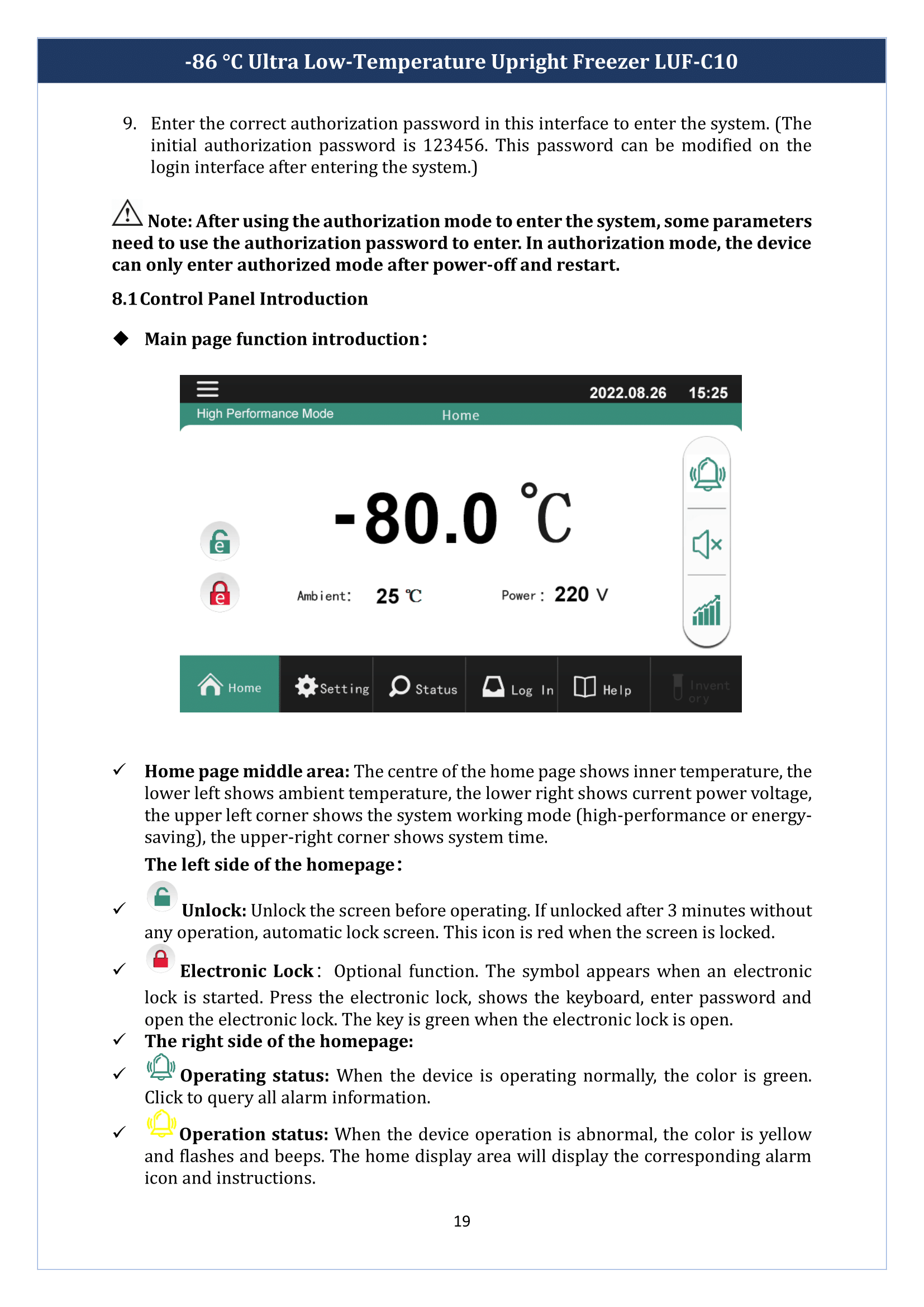 -86 °C Ultra Low-Temperature Upright Freezer LUF-C10 Manual