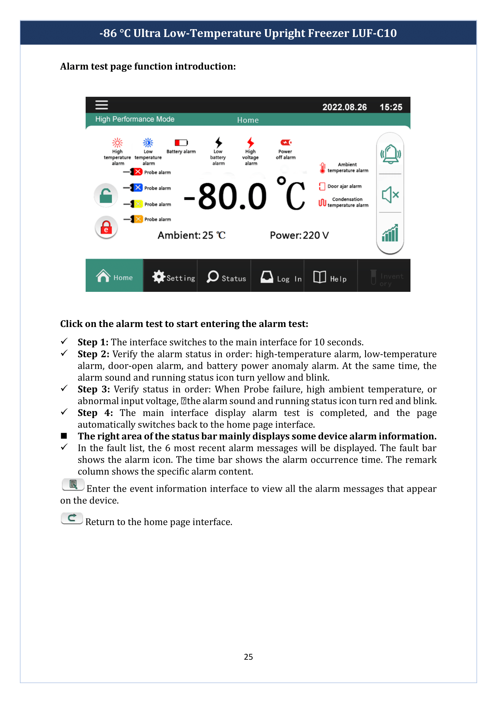 -86 °C Ultra Low-Temperature Upright Freezer LUF-C10 Manual