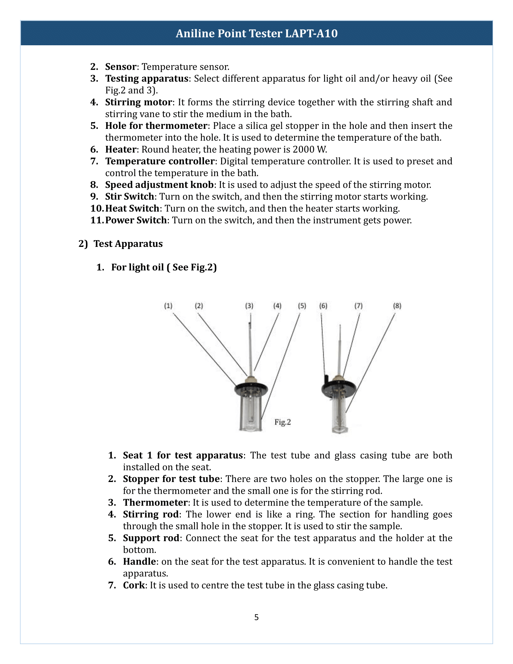 Aniline Point Tester LAPT-A10 Manual