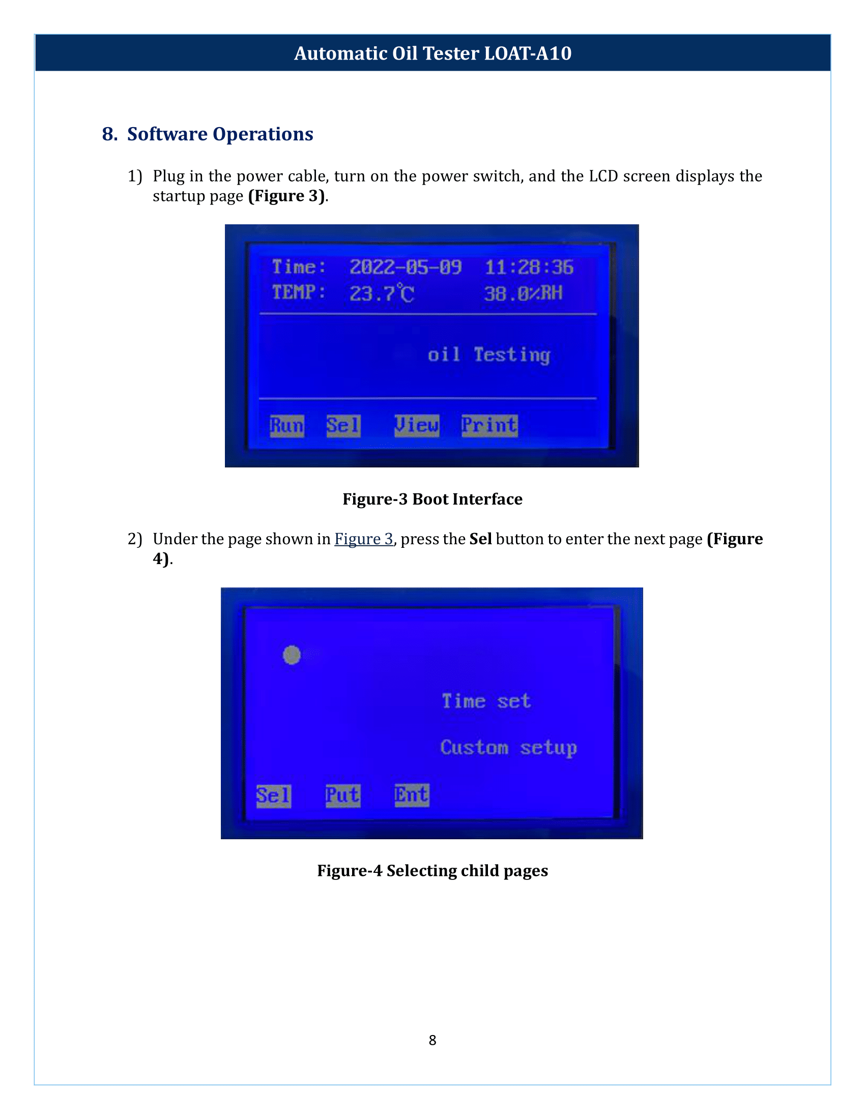 Automatic Oil Tester LOAT-A10 Manual