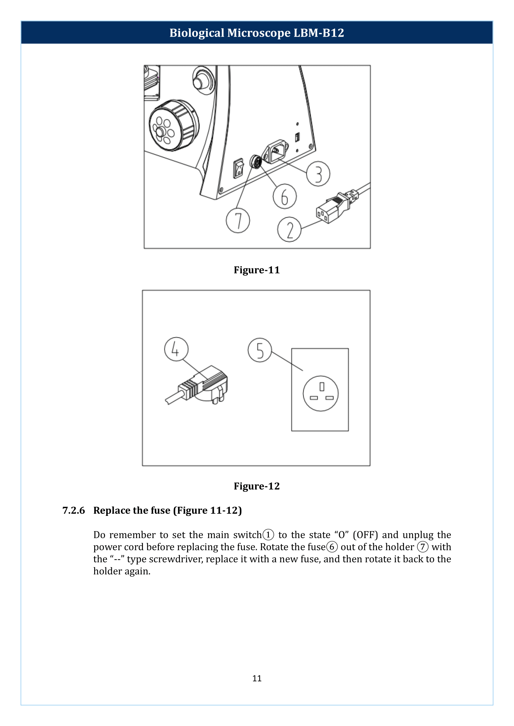 Biological microscope LBM-B12 Manual