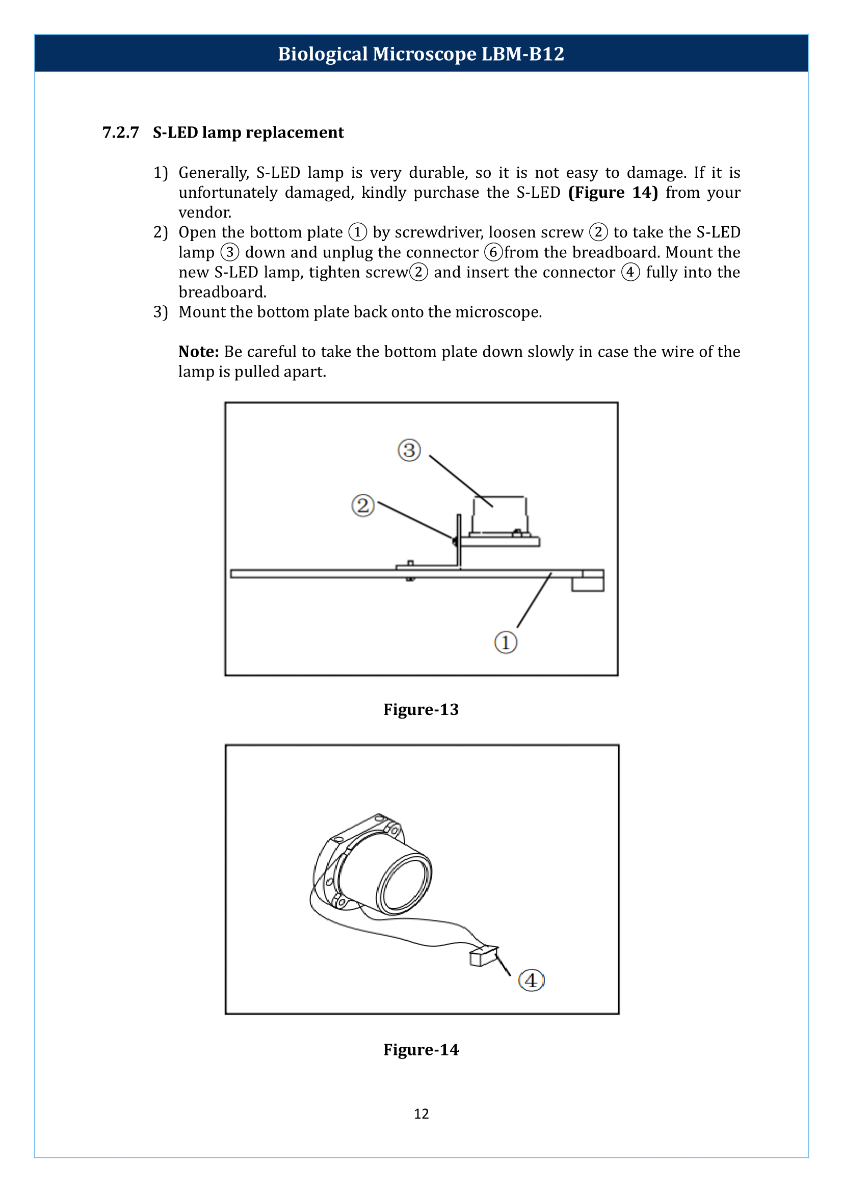 Biological microscope LBM-B12 Manual