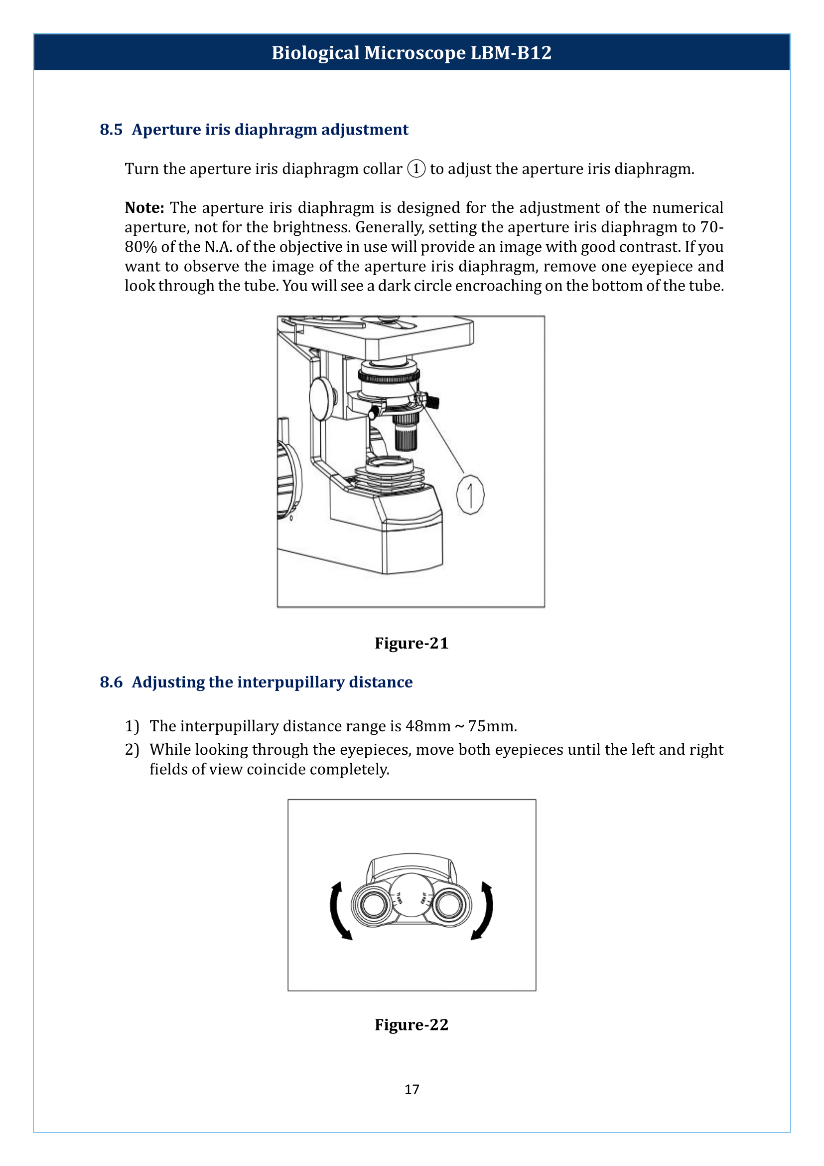 Biological microscope LBM-B12 Manual
