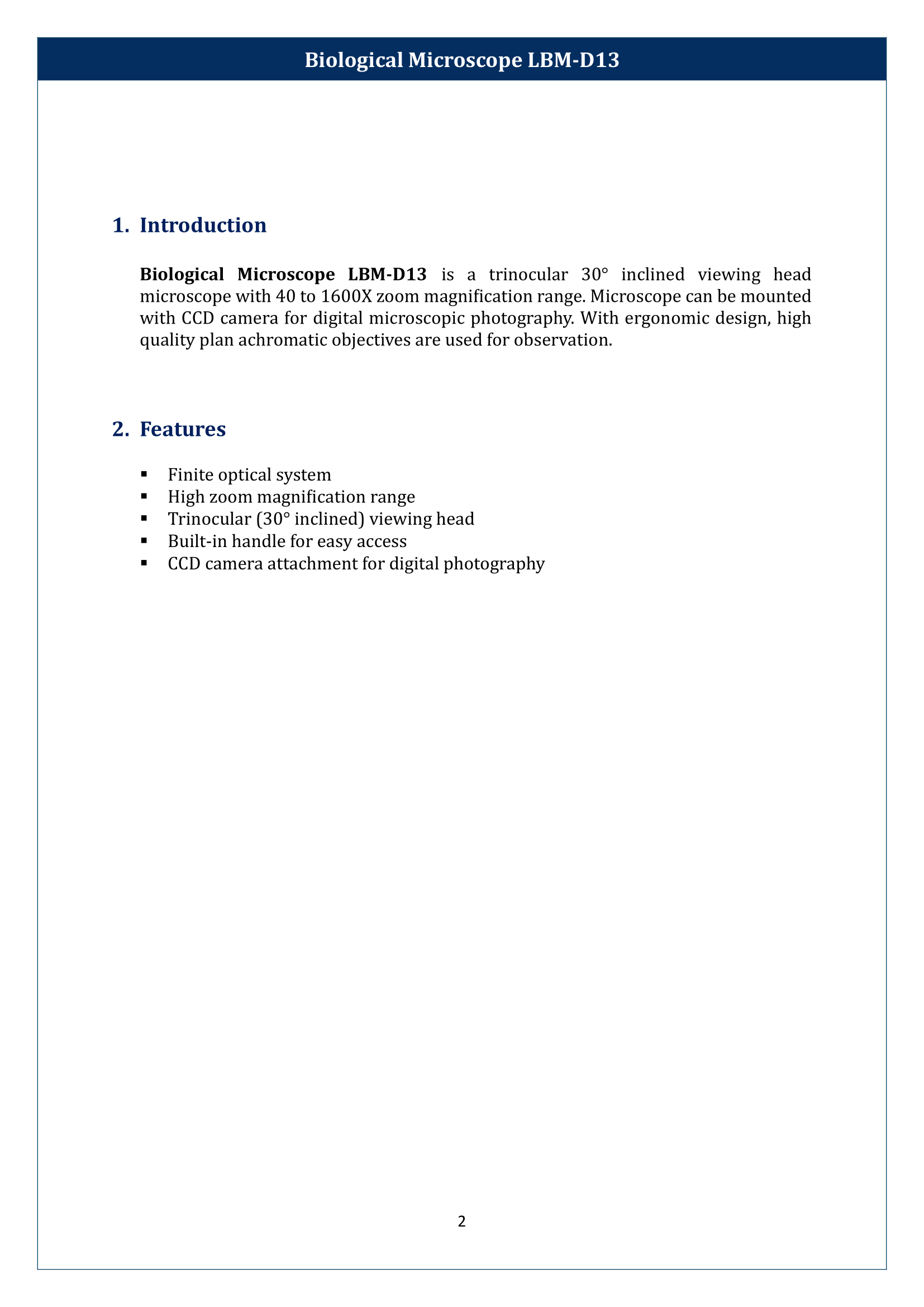Biological Microscope LBM-D13 Manual