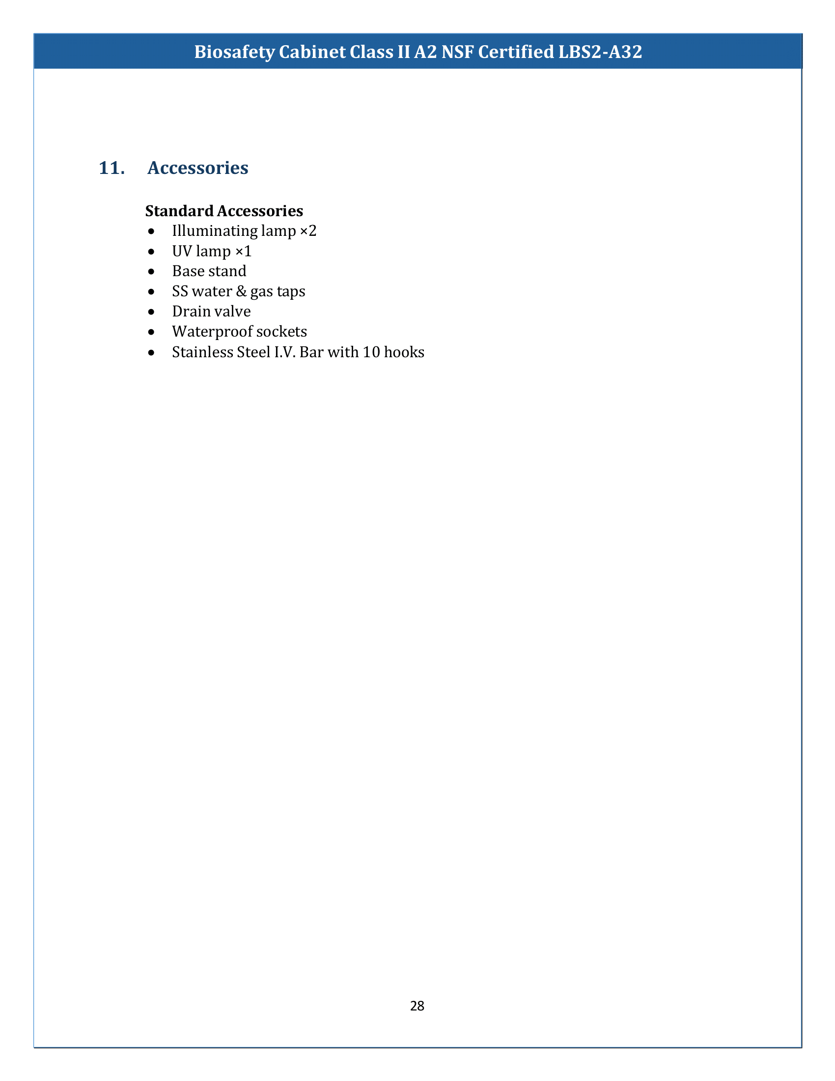 Biosafety Cabinet Class 2 A2 NSF Certified LBS2-A32 Manual