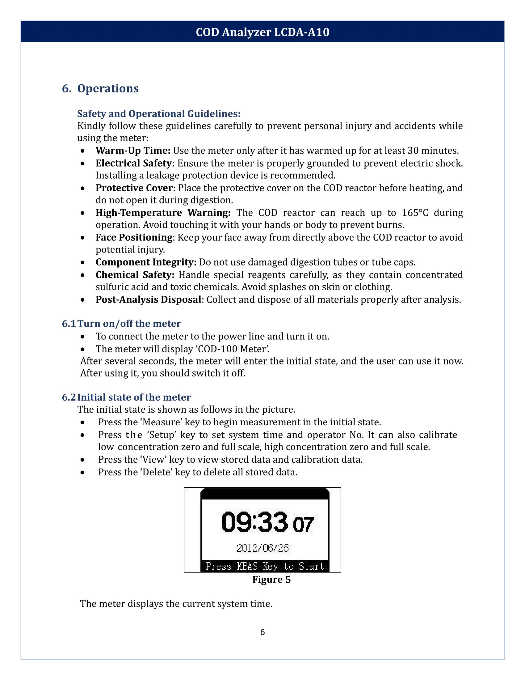 COD Analyzer LCDA-A10 Manual