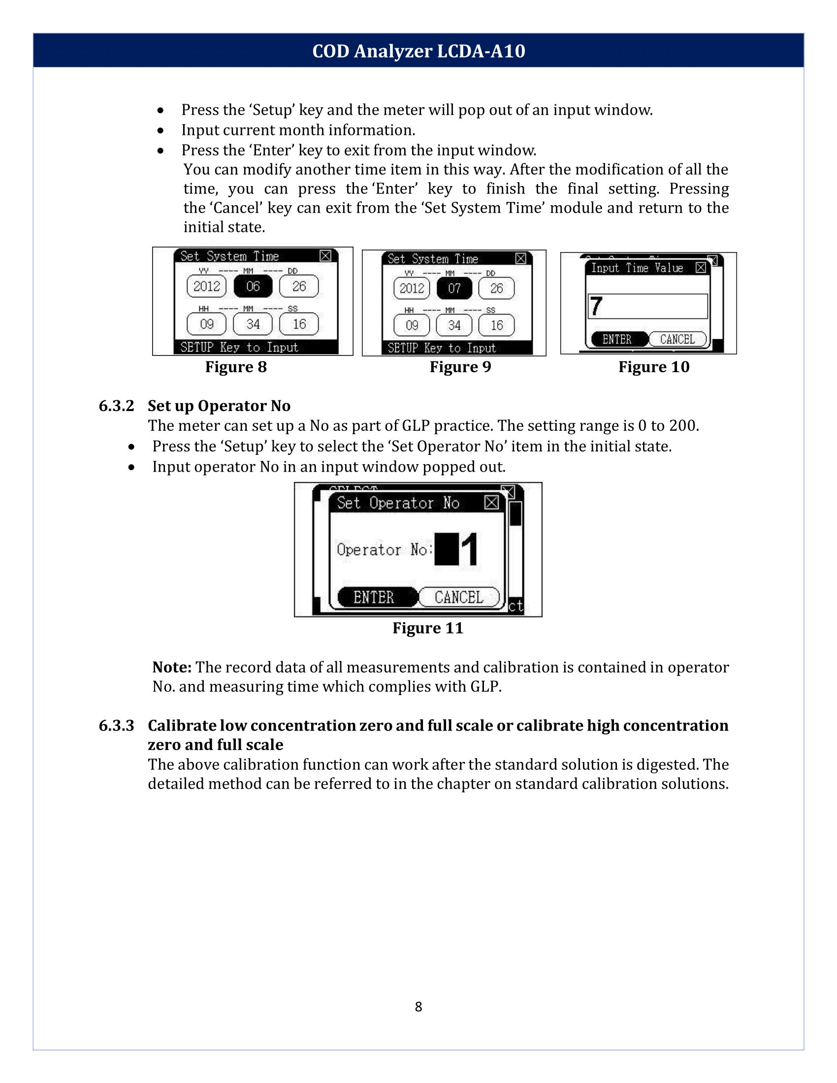 COD Analyzer LCDA-A10 Manual