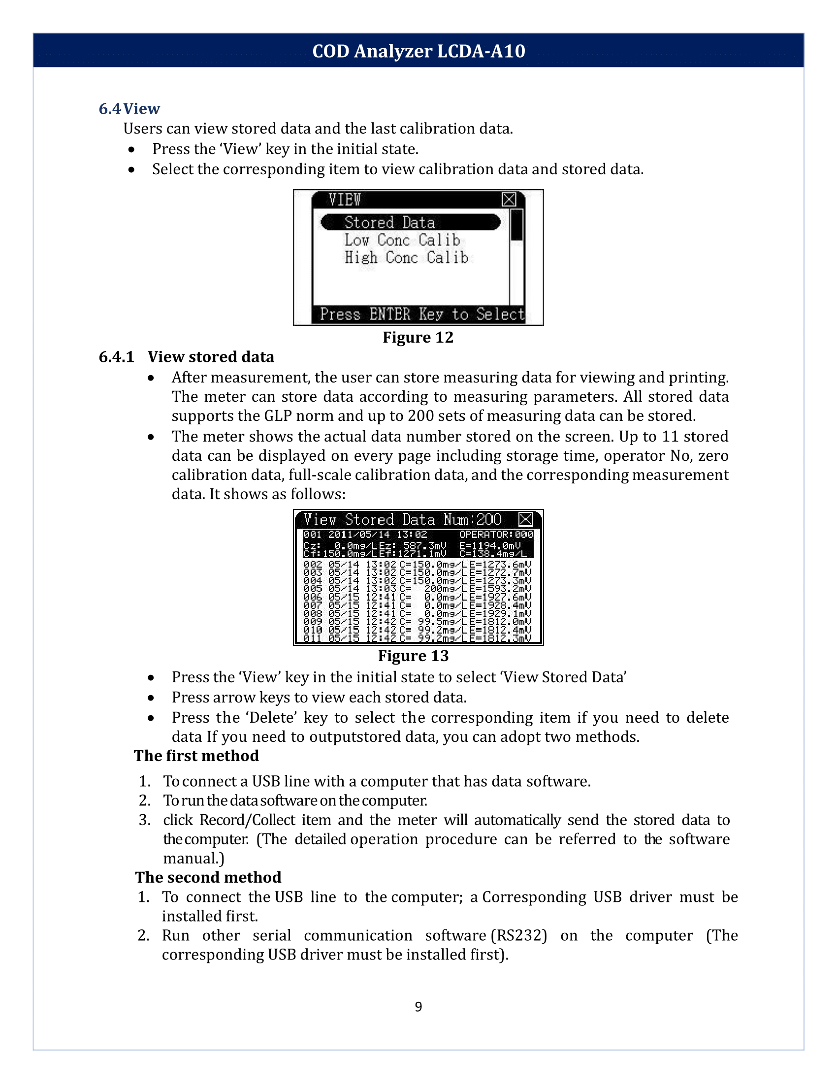 COD Analyzer LCDA-A10 Manual