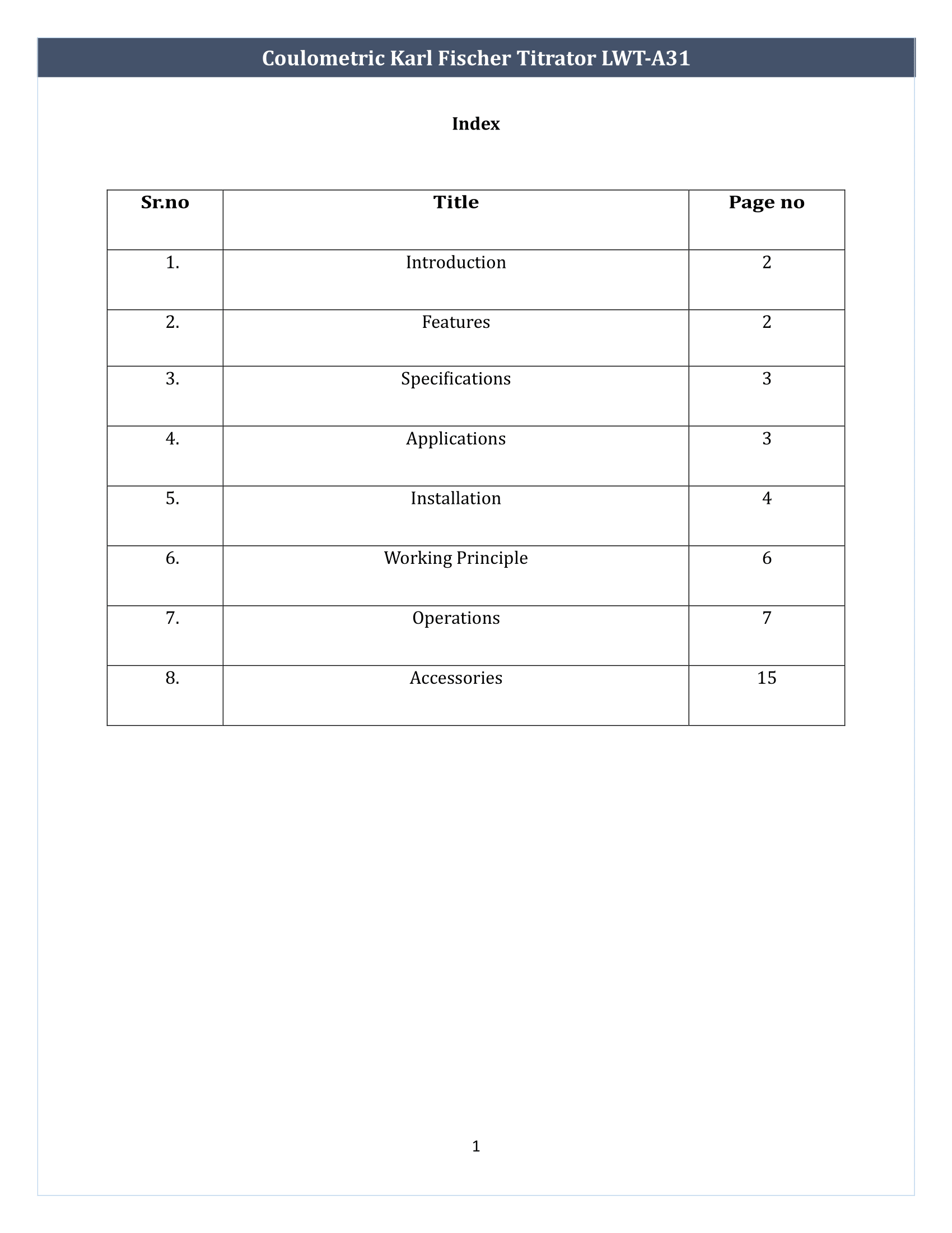 Coulometric Karl Fischer Titrator LWT-A31 Manual