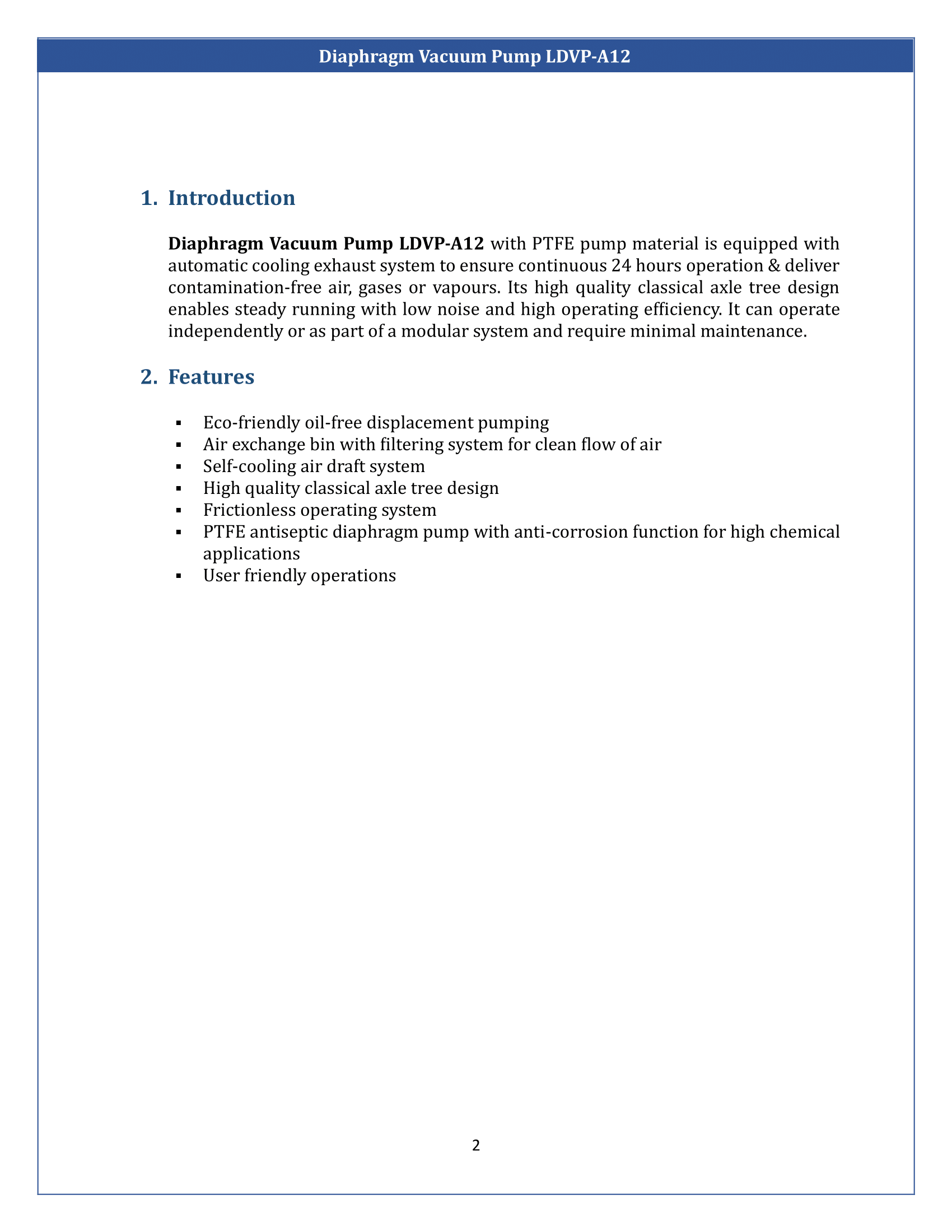 Diaphragm Vacuum Pump LDVP-A12 Manual