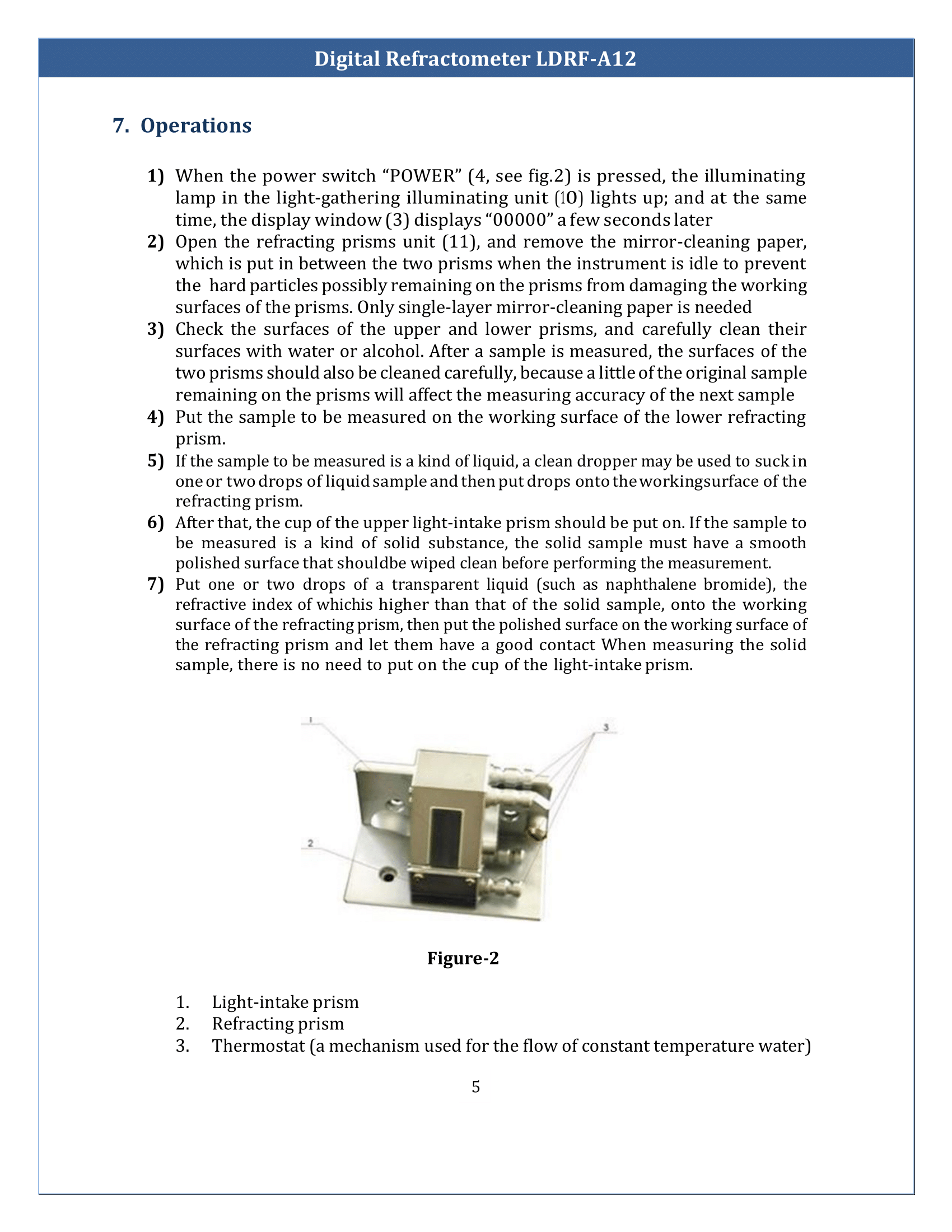 Digital Refractometer LDRF-A12 Manual