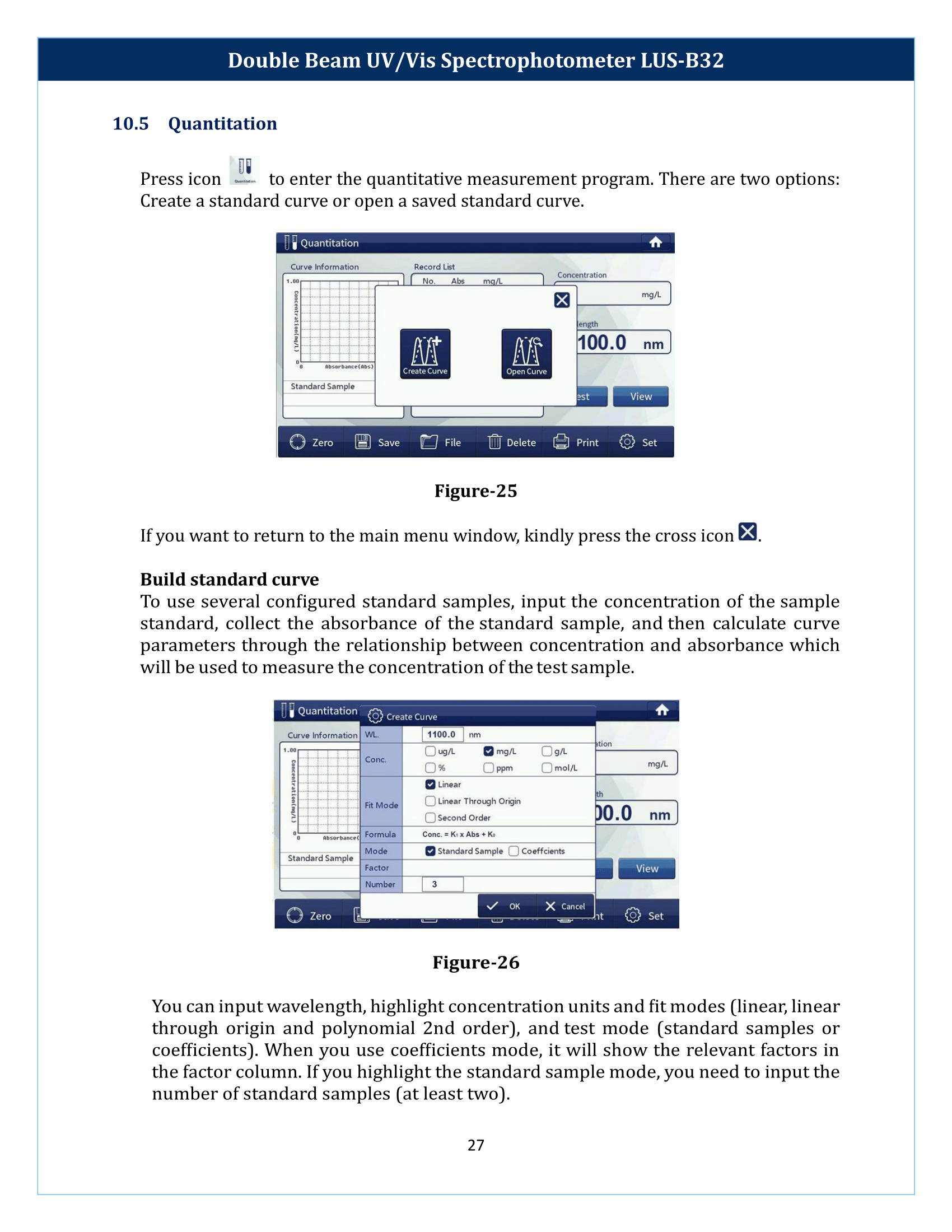 Double Beam UV-Vis Spectrophotometer LUS-B32 Manual