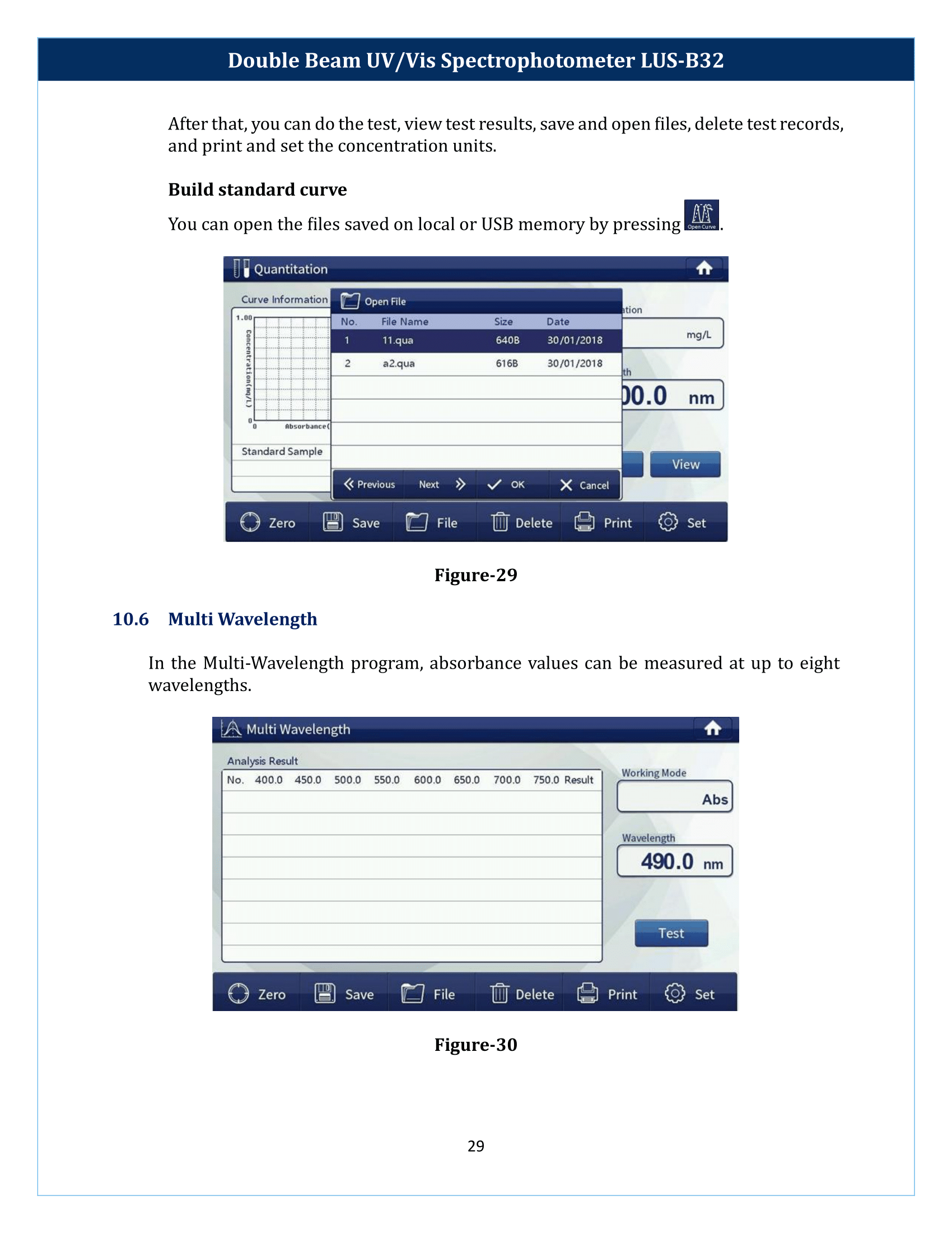 Double Beam UV-Vis Spectrophotometer LUS-B32 Manual