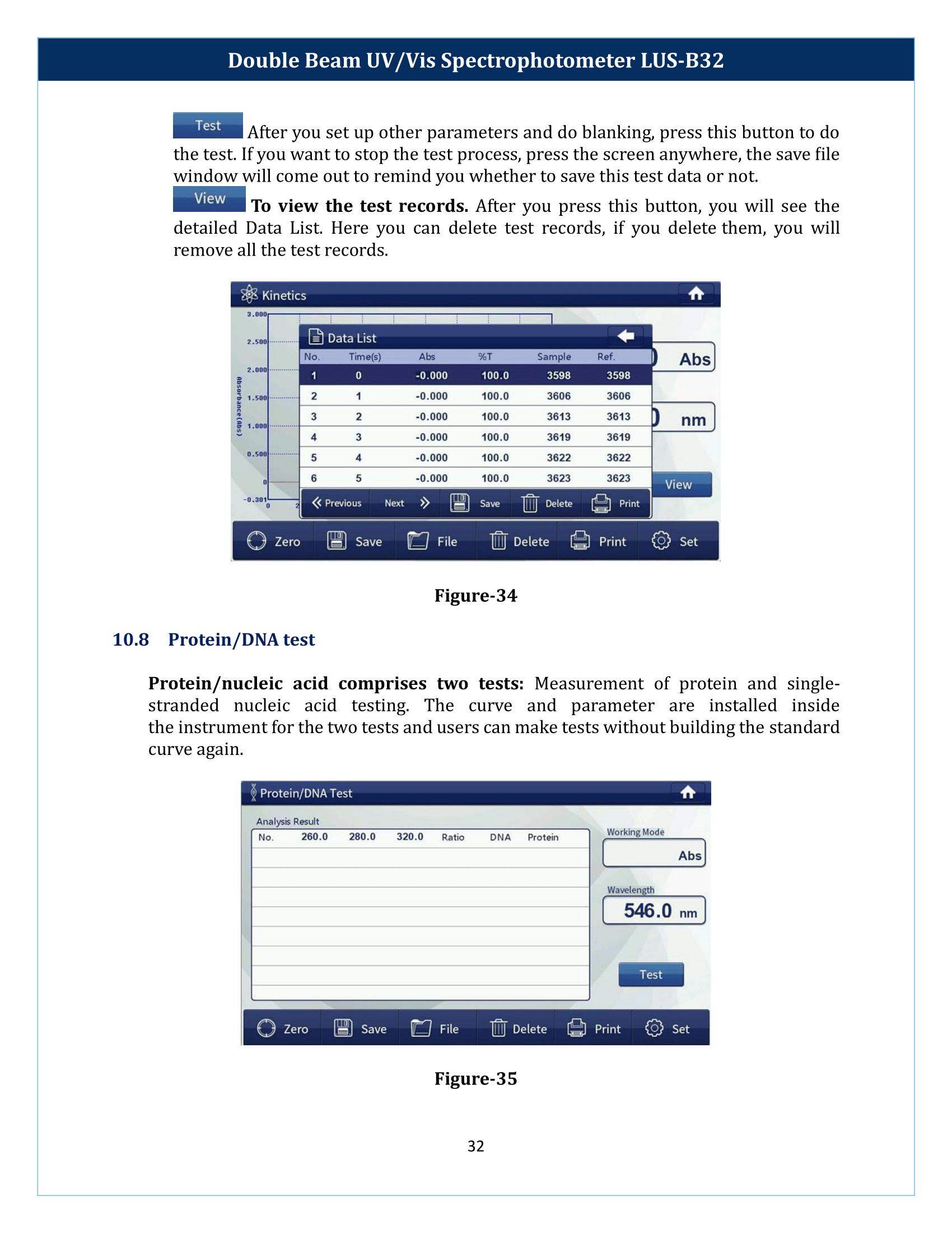 Double Beam UV-Vis Spectrophotometer LUS-B32 Manual