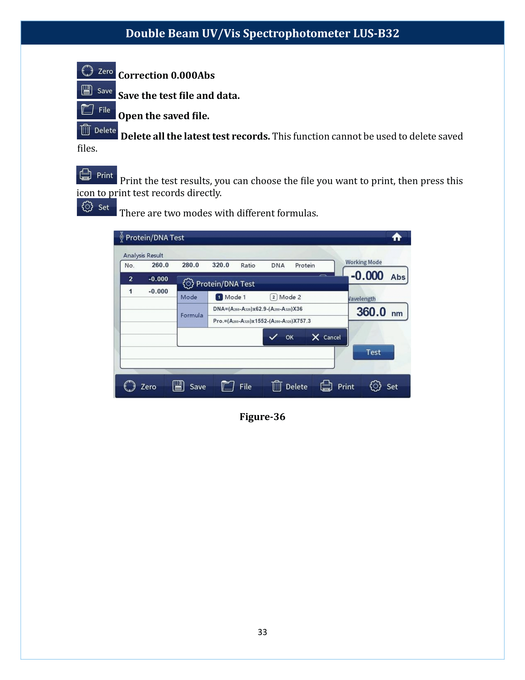 Double Beam UV-Vis Spectrophotometer LUS-B32 Manual