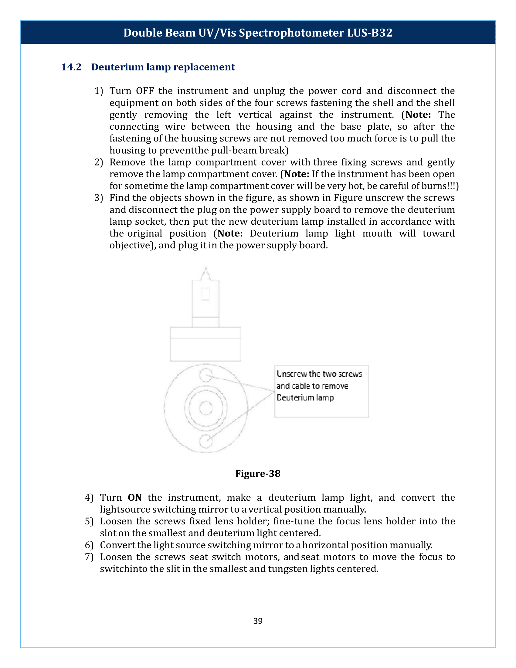 Double Beam UV-Vis Spectrophotometer LUS-B32 Manual