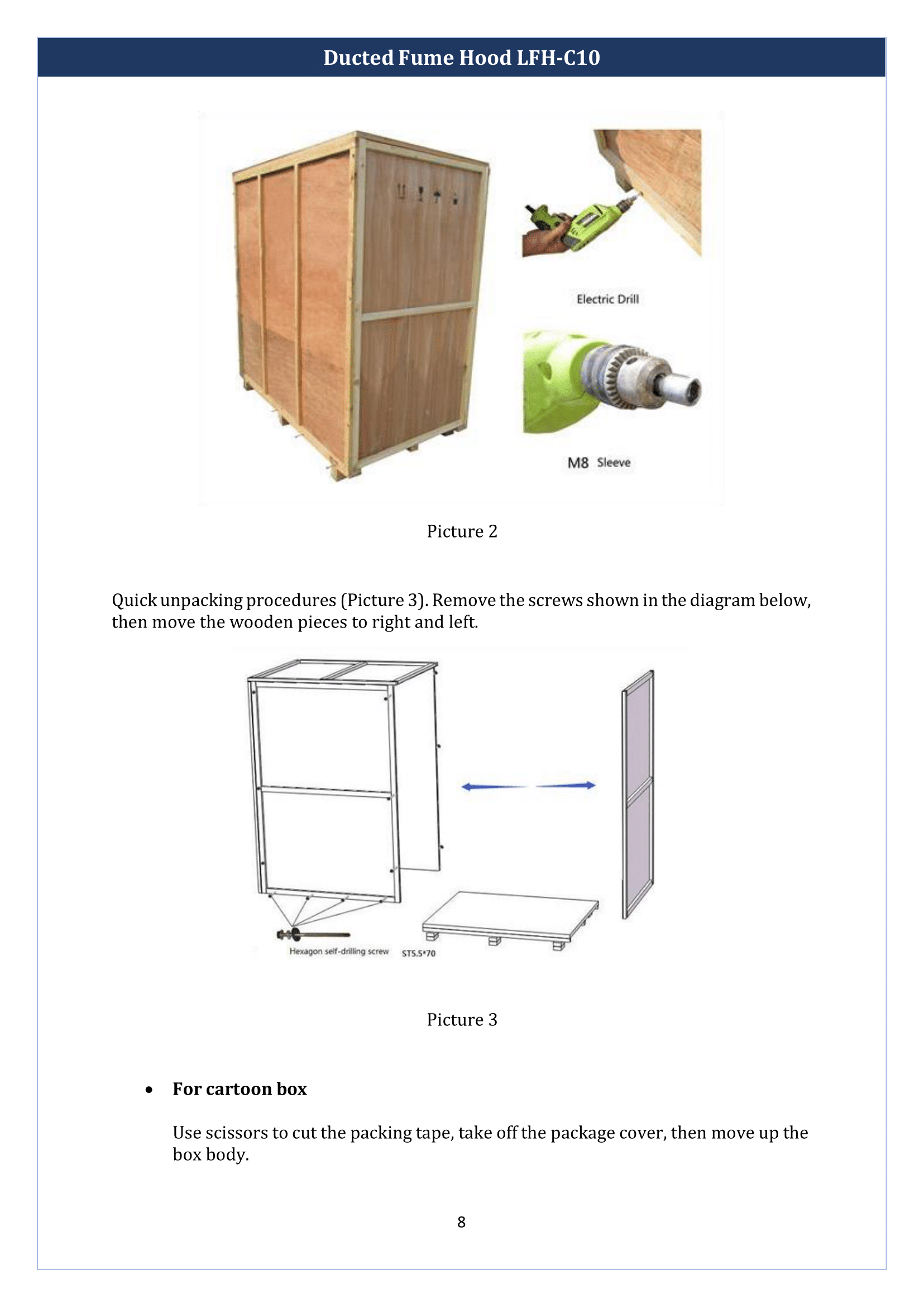 Ducted Fume Hood LFH-C10 Manual