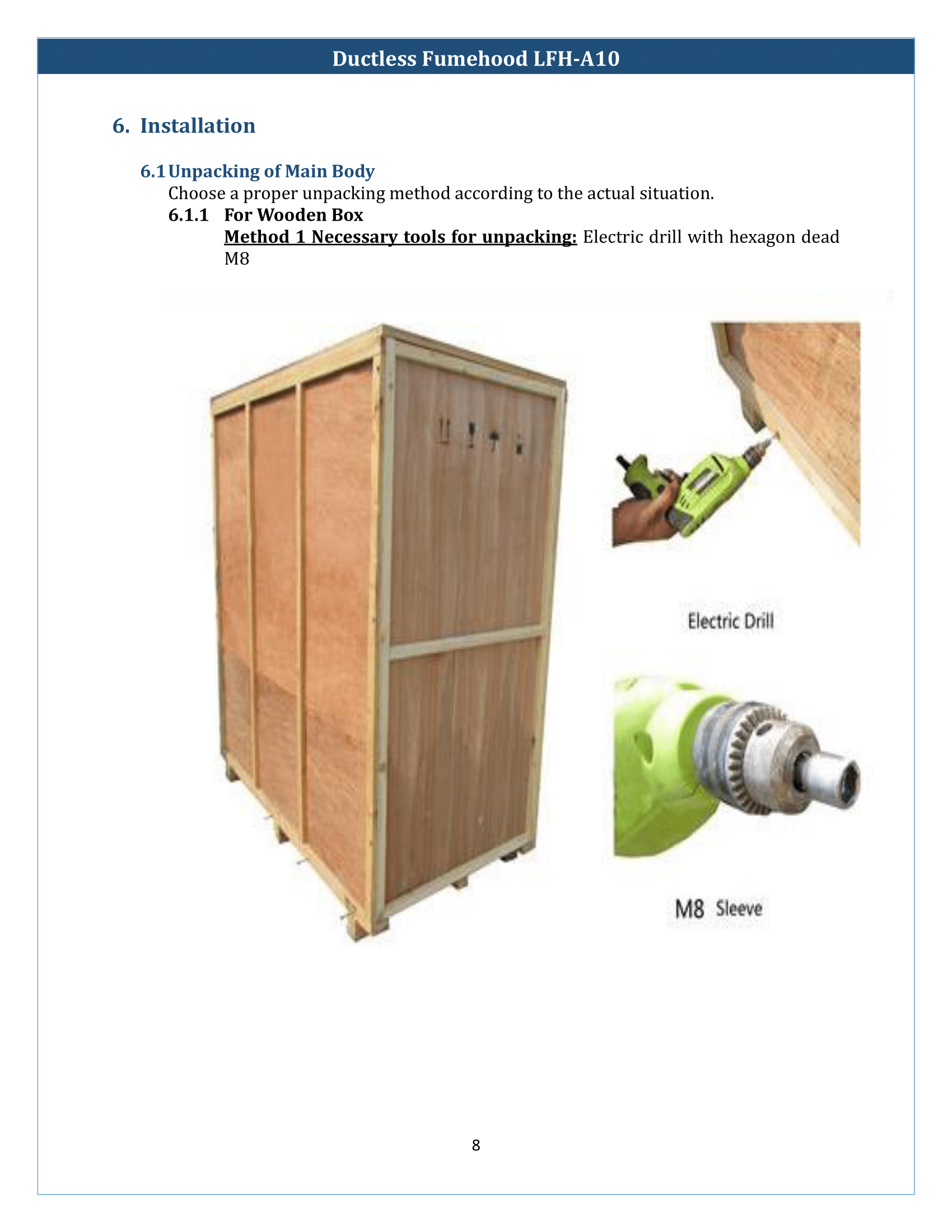 Ducted Fume Hood LFH-A10 Manual