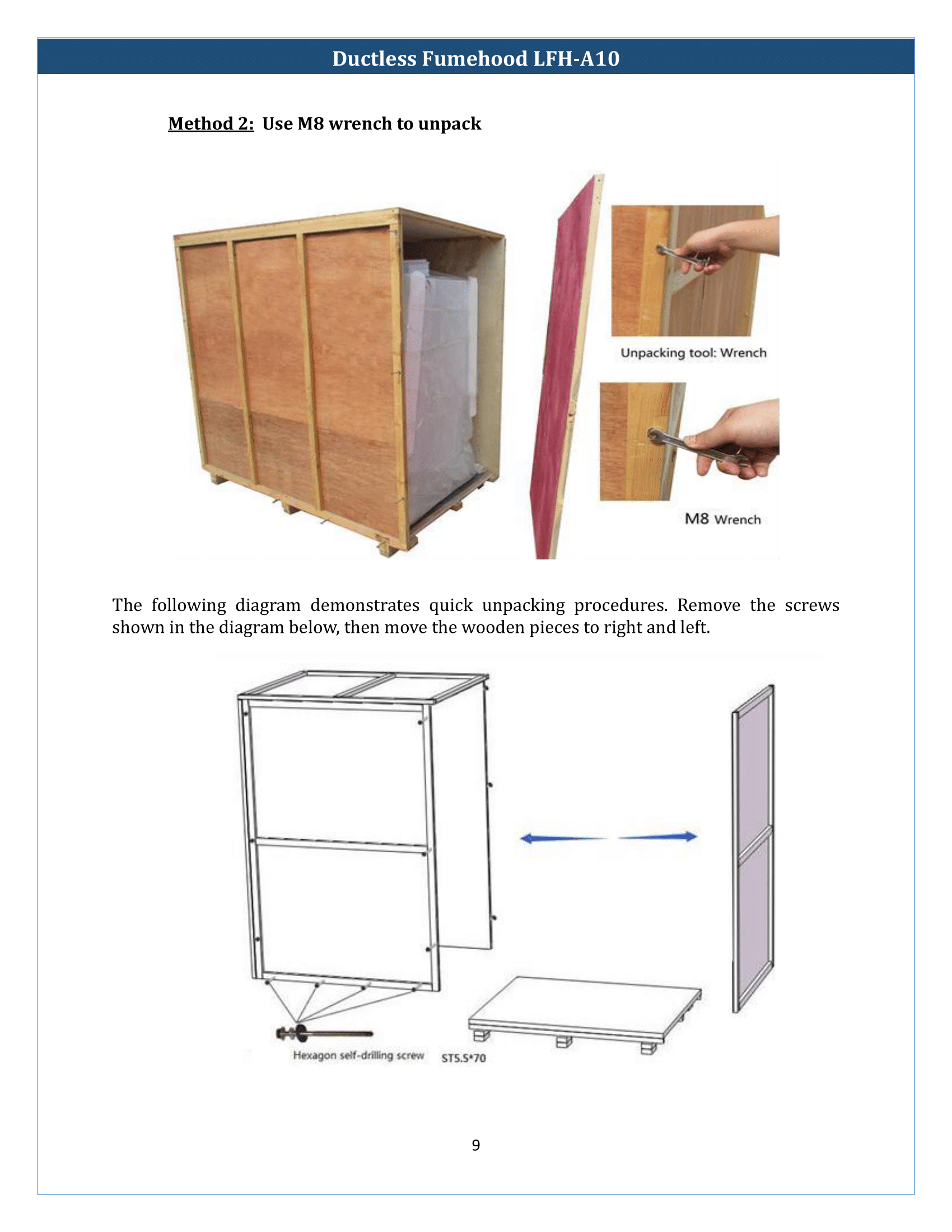 Ducted Fume Hood LFH-A10 Manual