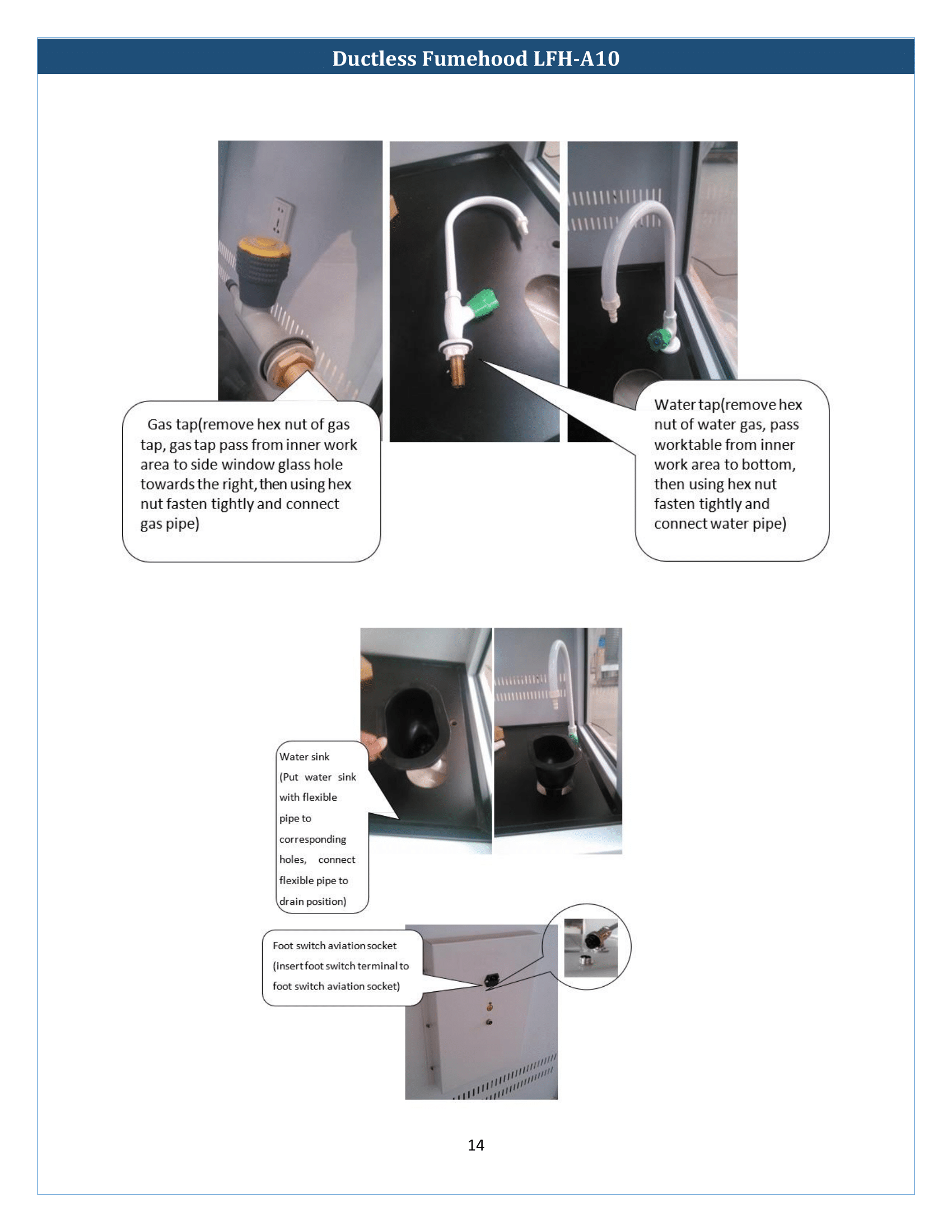 Ducted Fume Hood LFH-A10 Manual