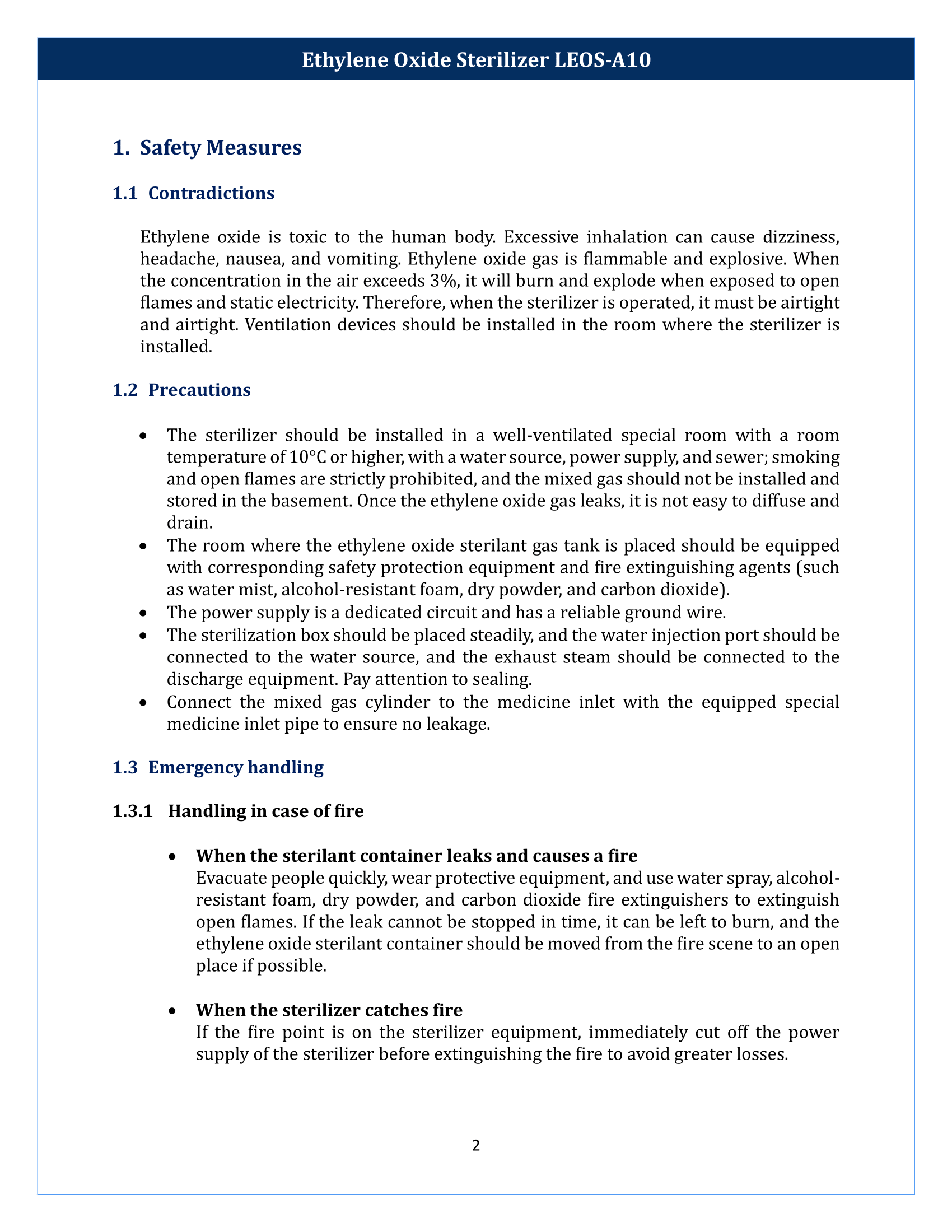 Ethylene Oxide Sterilizer LEOS-A10 Manual