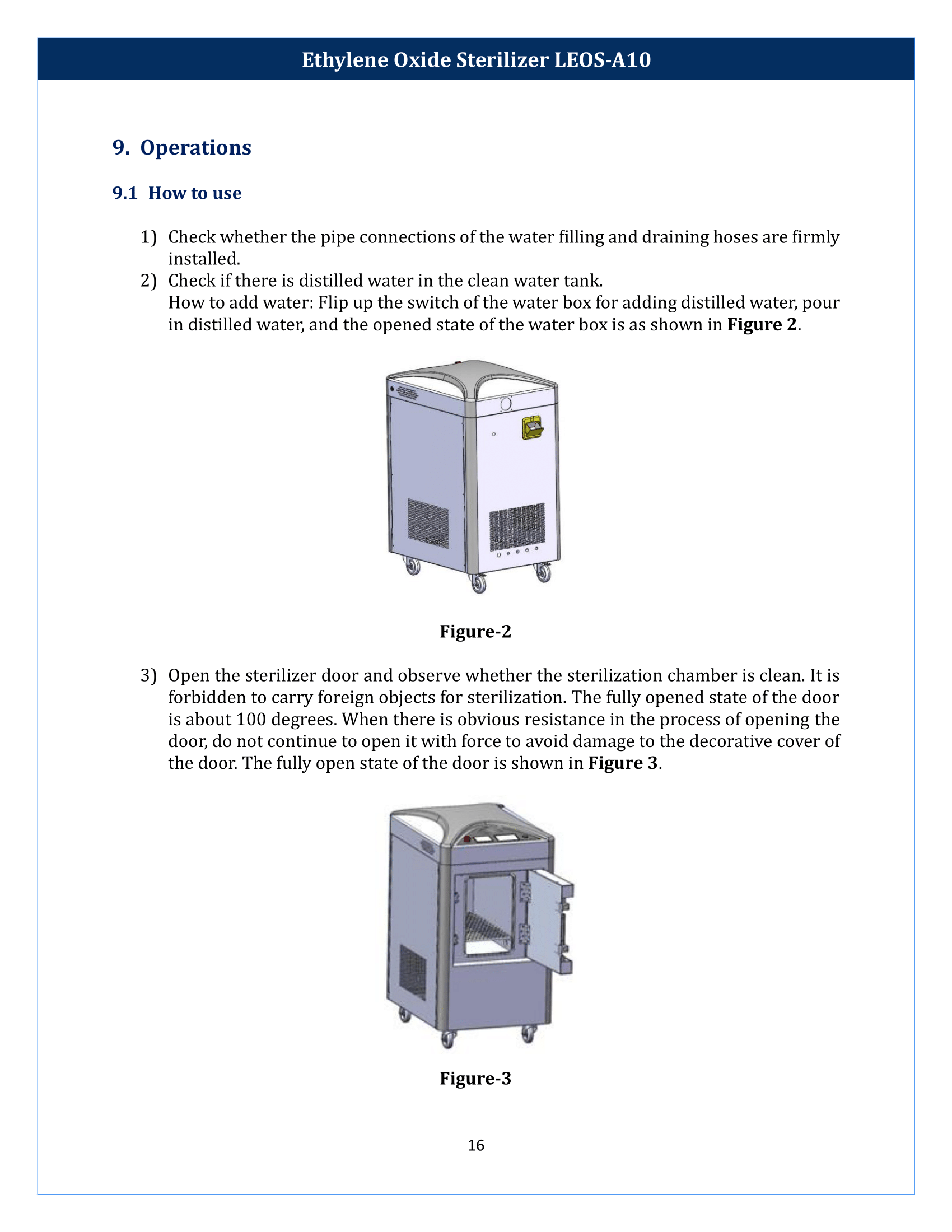 Ethylene Oxide Sterilizer LEOS-A10 Manual