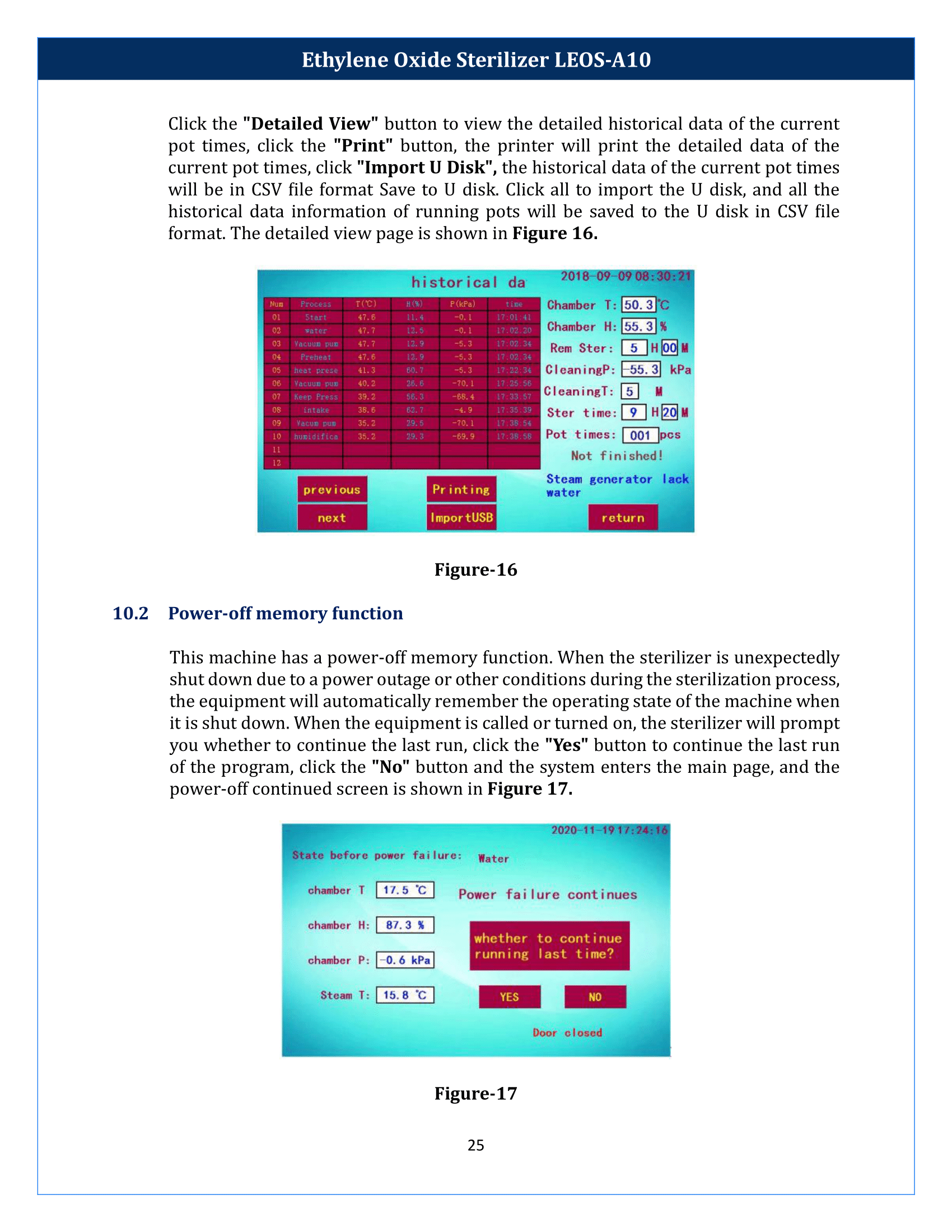 Ethylene Oxide Sterilizer LEOS-A10 Manual