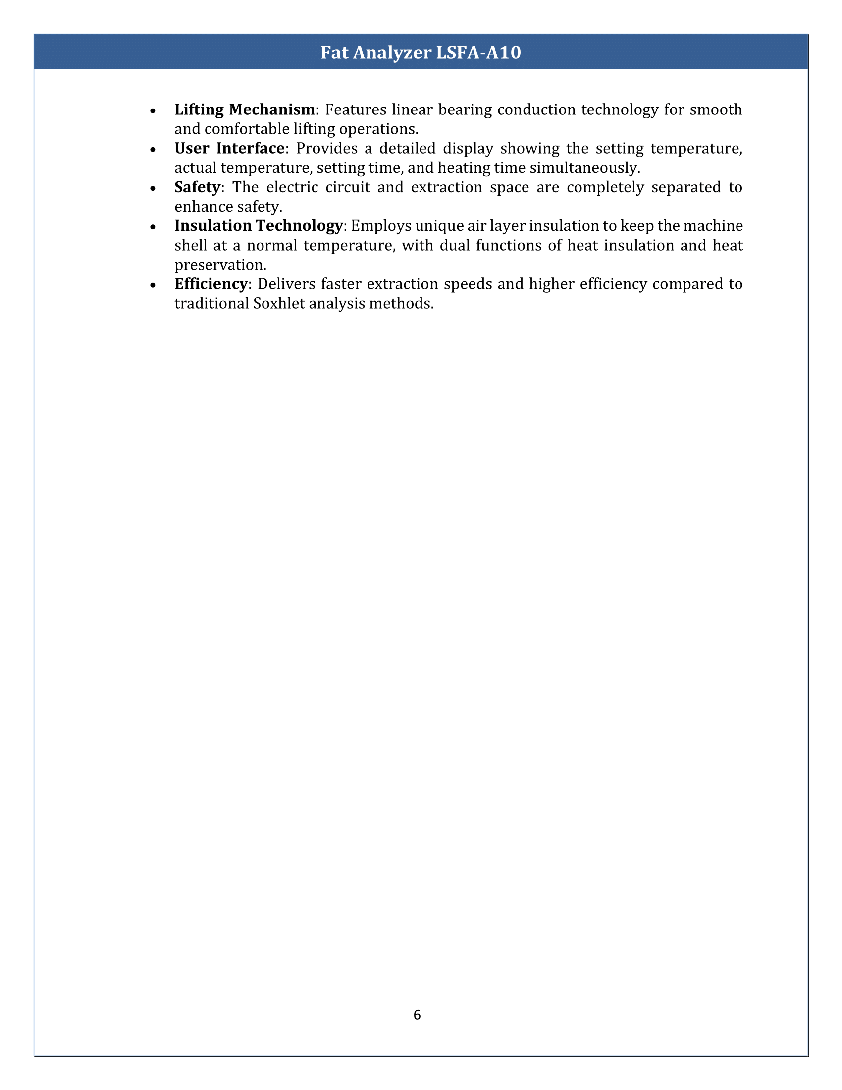 Fat Analyzer LSFA-A10 Manual