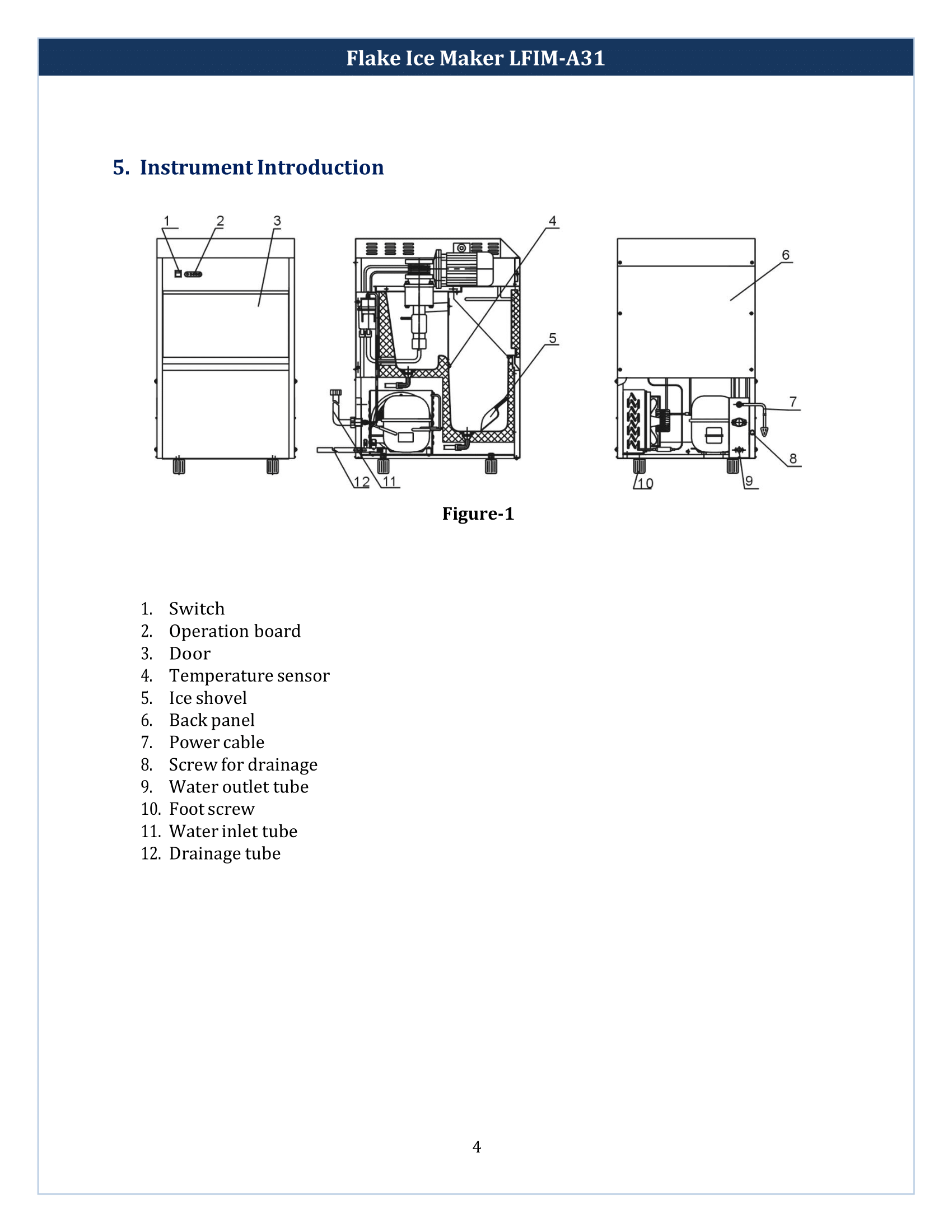 Flake Ice Maker LFIM-A31 Manual