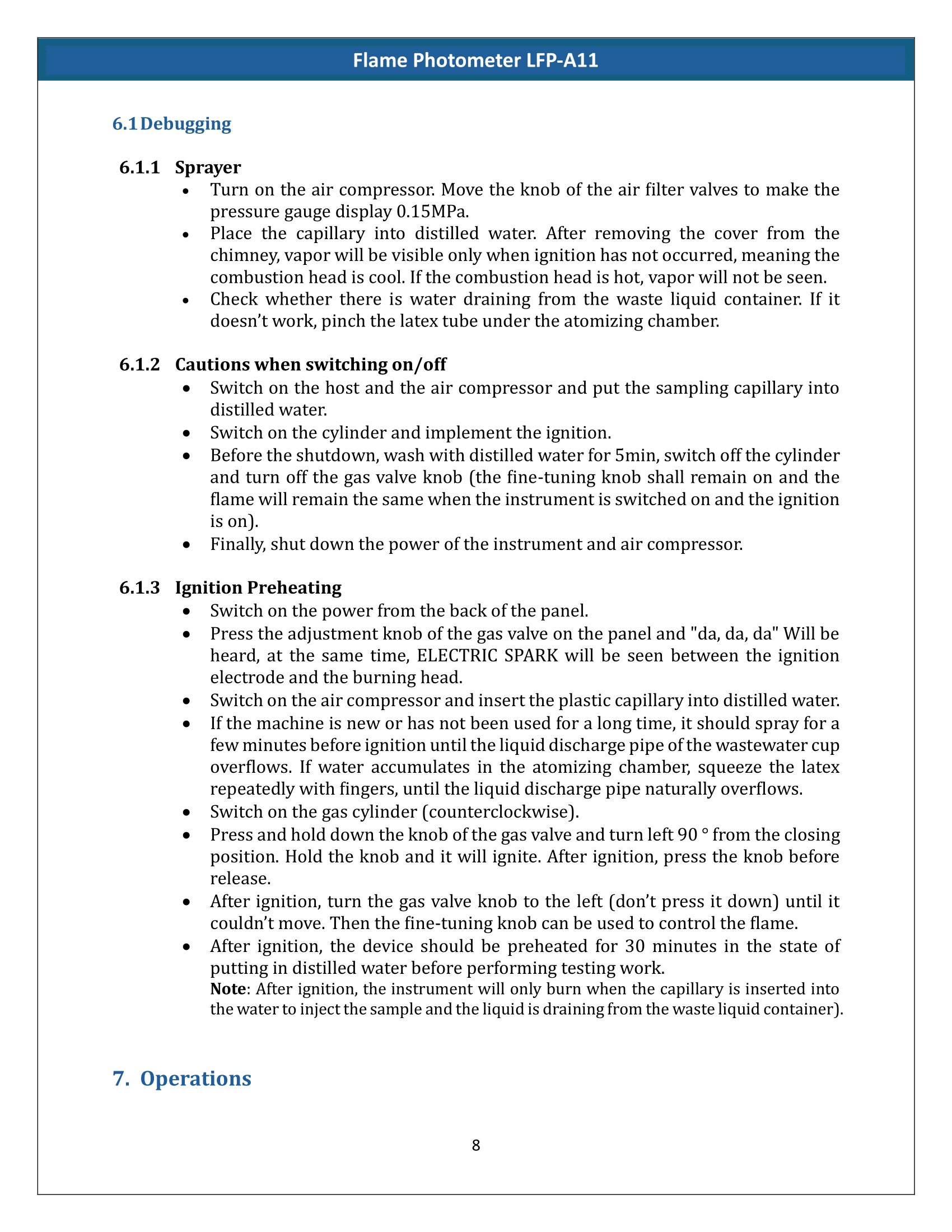 Flame Photometer LFP-A11 Manual