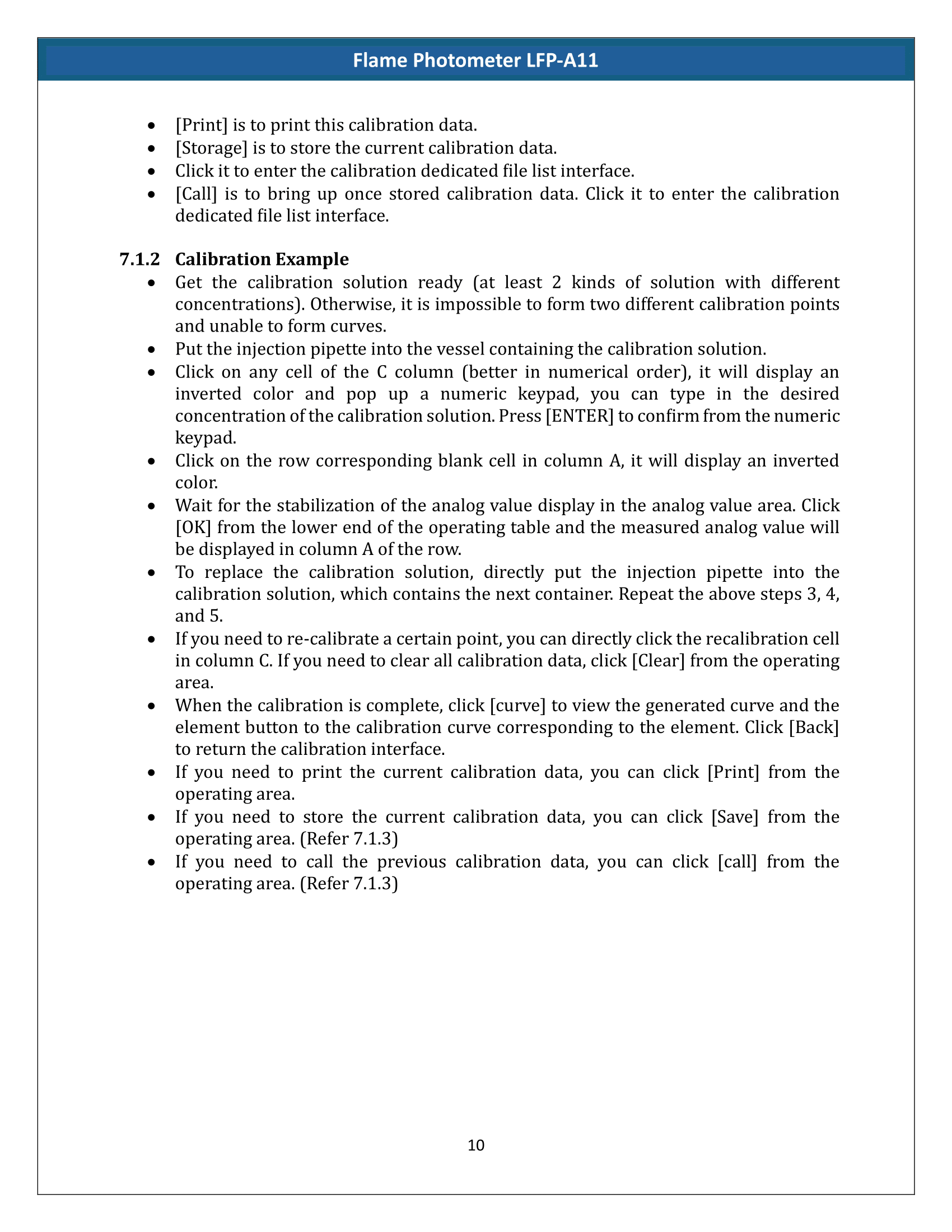 Flame Photometer LFP-A11 Manual