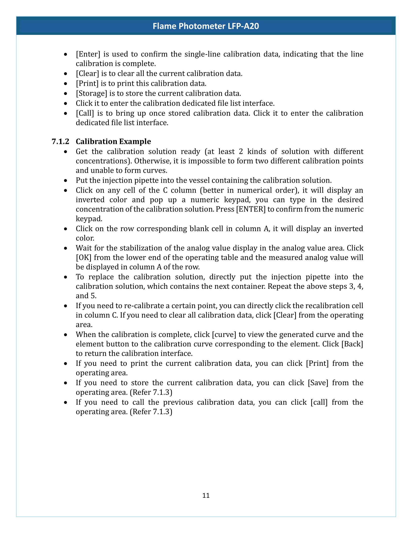 Flame Photometer LFP-A20 Manual