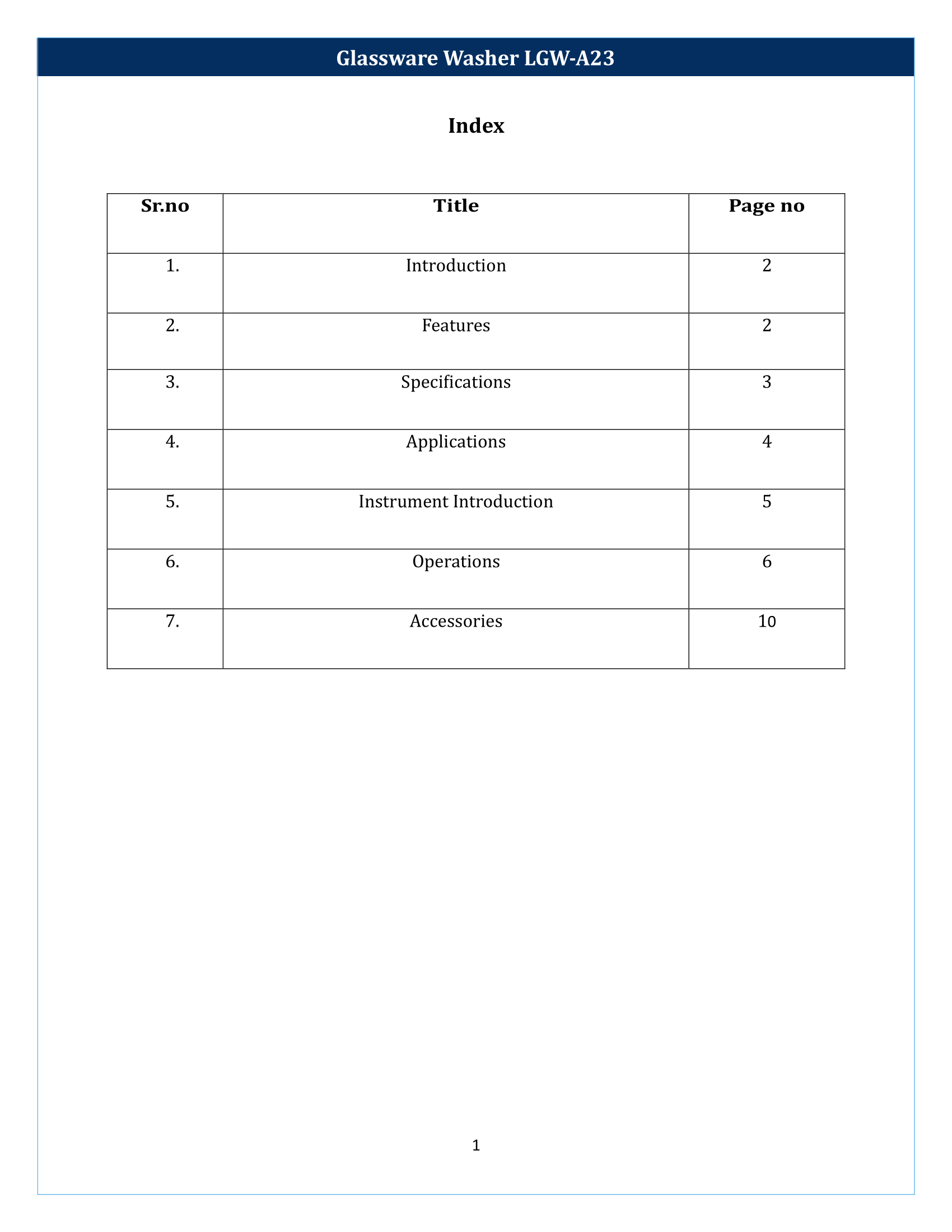 Glassware Washer LGW-A23 Manual