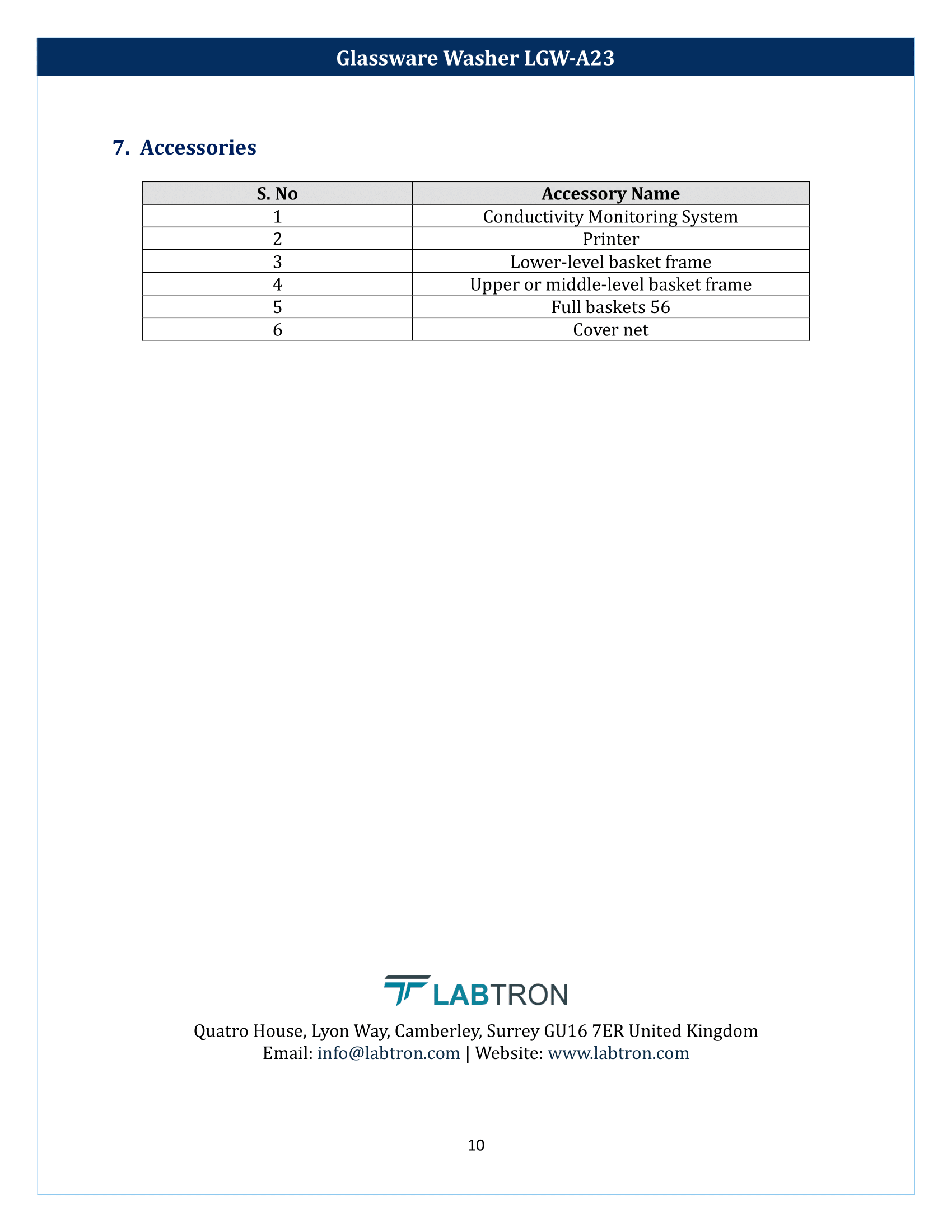 Glassware Washer LGW-A23 Manual