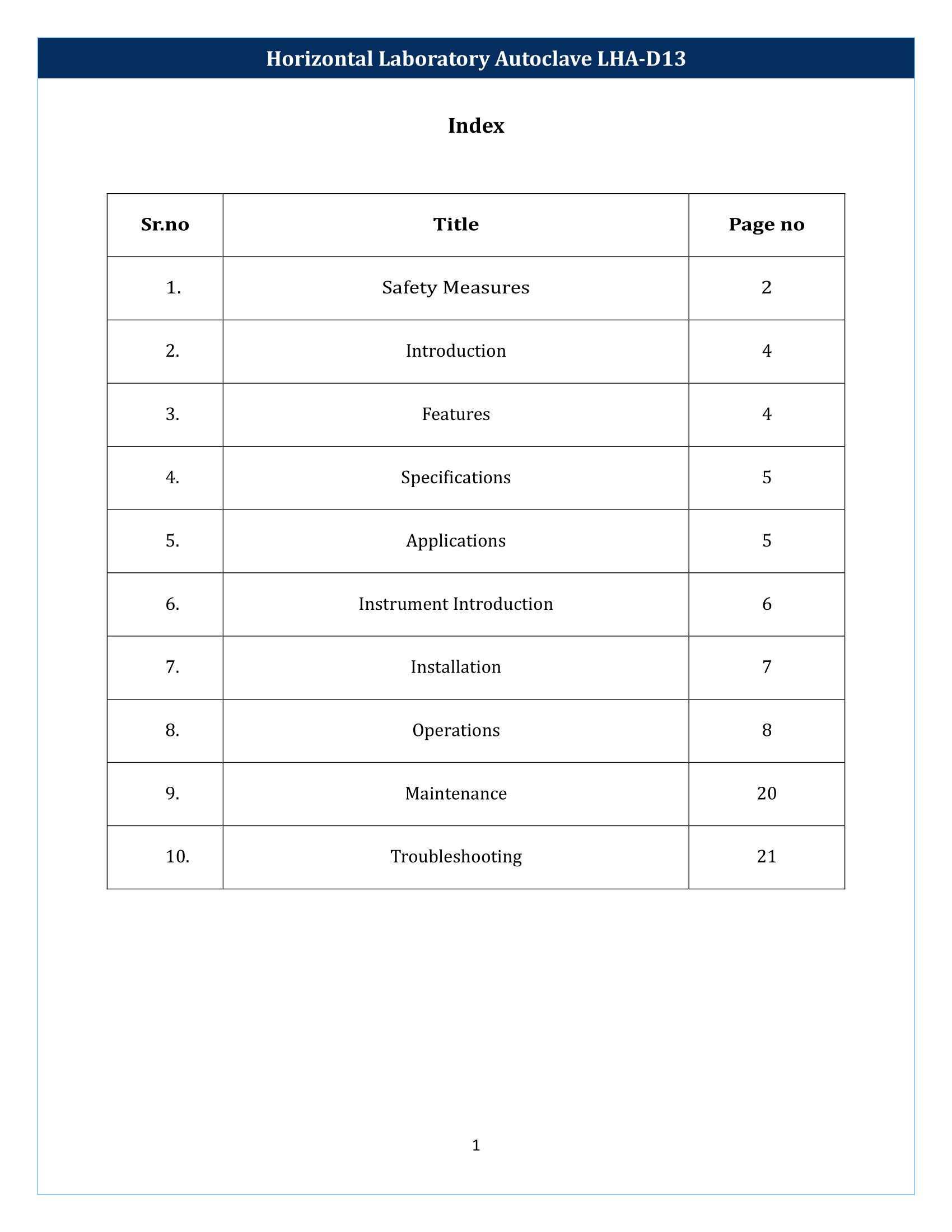 Horizontal Laboratory Autoclave LHA-D13 Manual