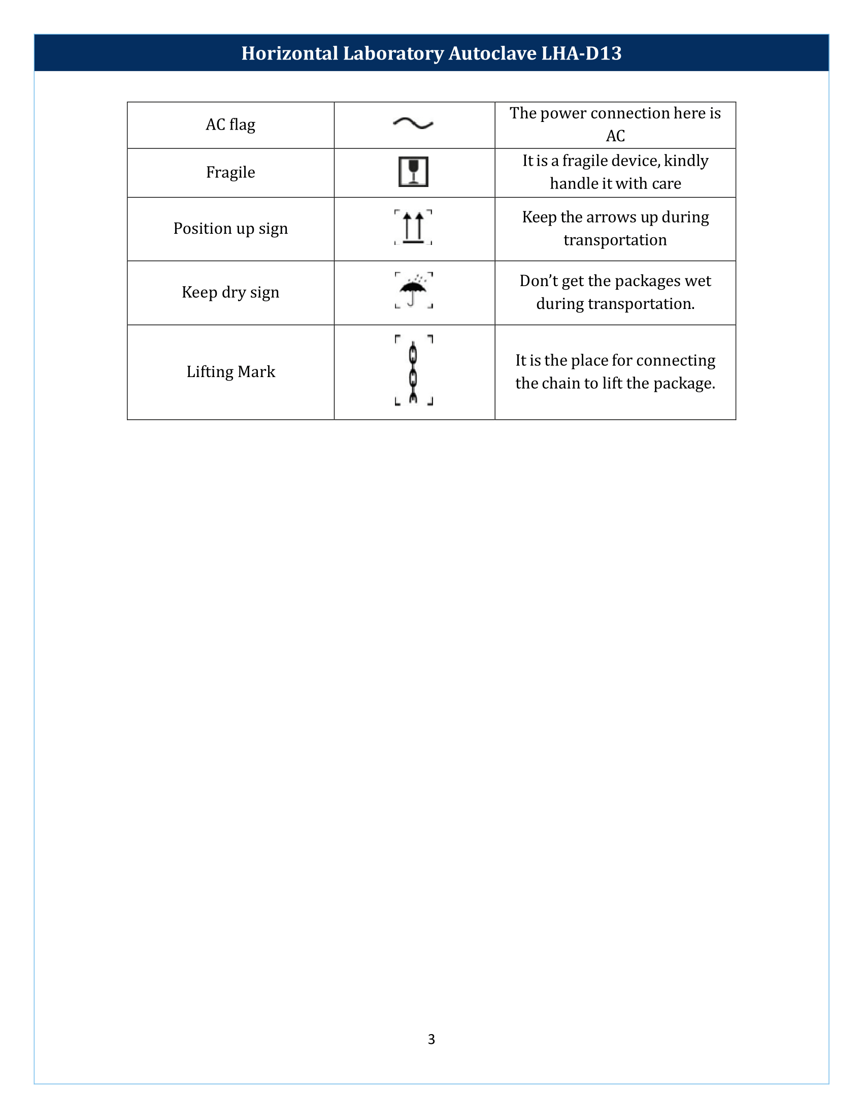 Horizontal Laboratory Autoclave LHA-D13 Manual