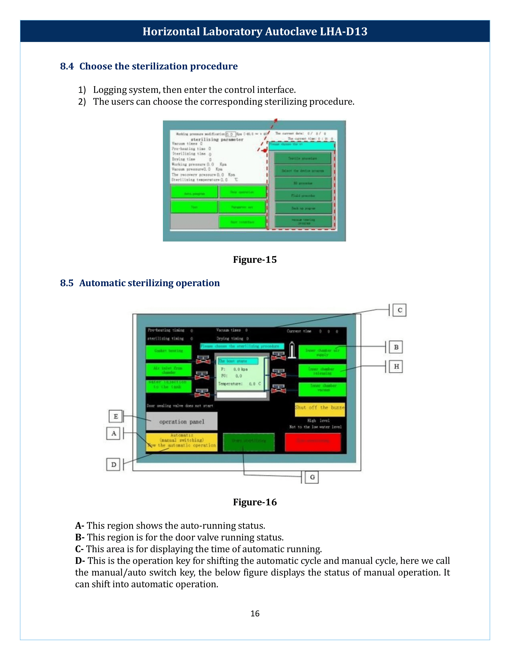 Horizontal Laboratory Autoclave LHA-D13 Manual