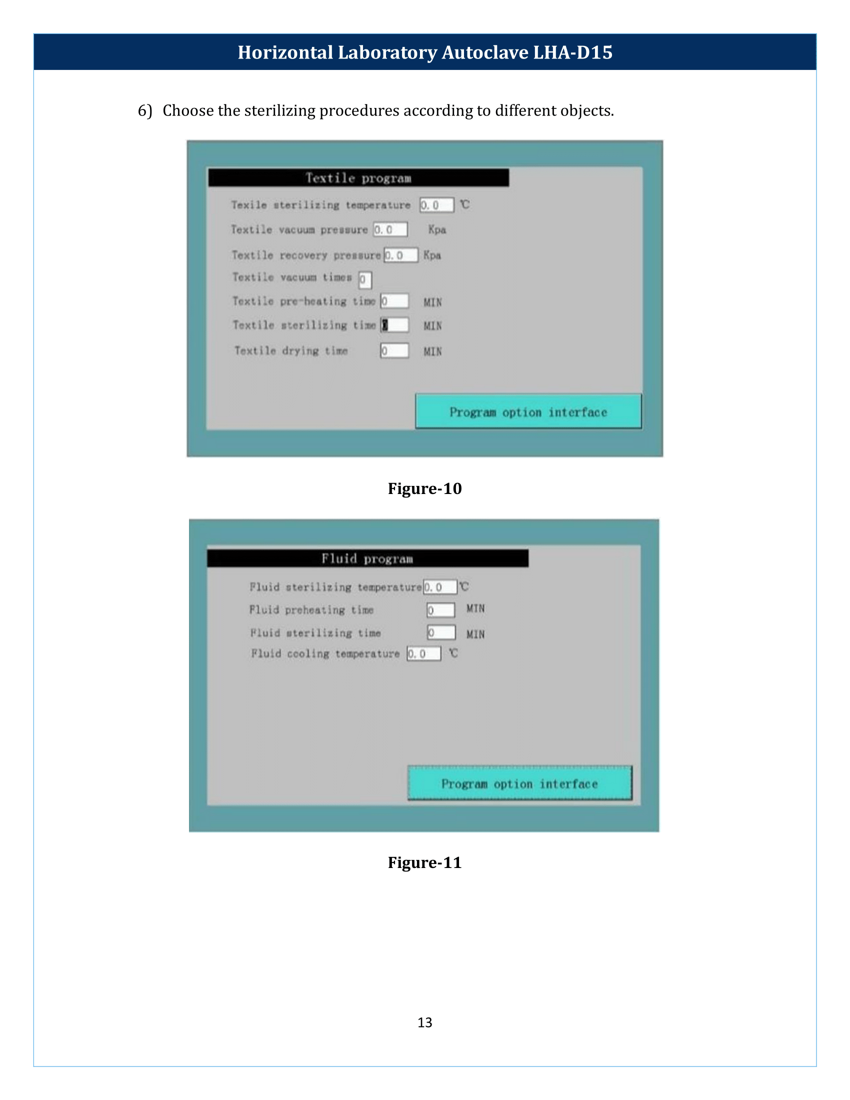Horizontal Laboratory Autoclave LHA-D15 Manual