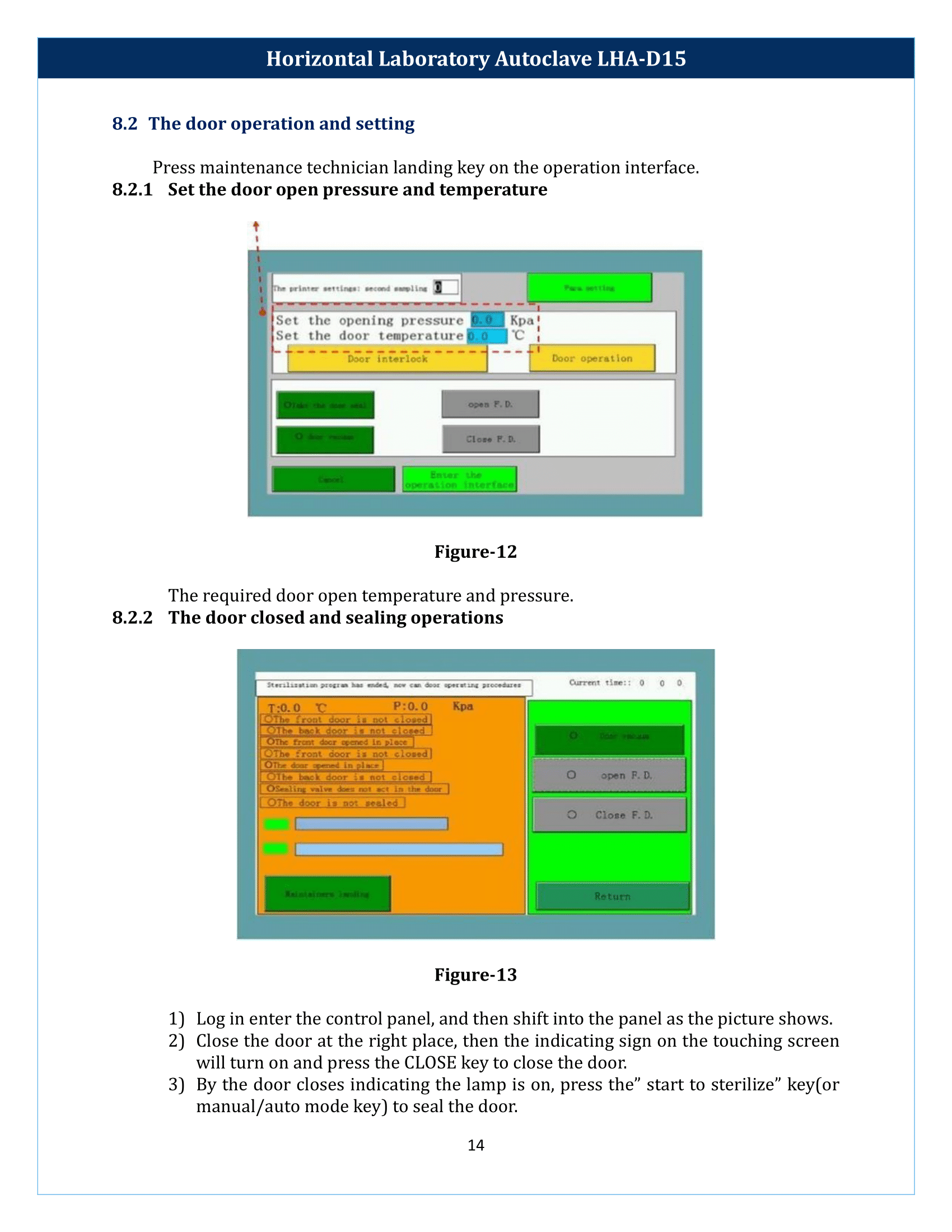 Horizontal Laboratory Autoclave LHA-D15 Manual