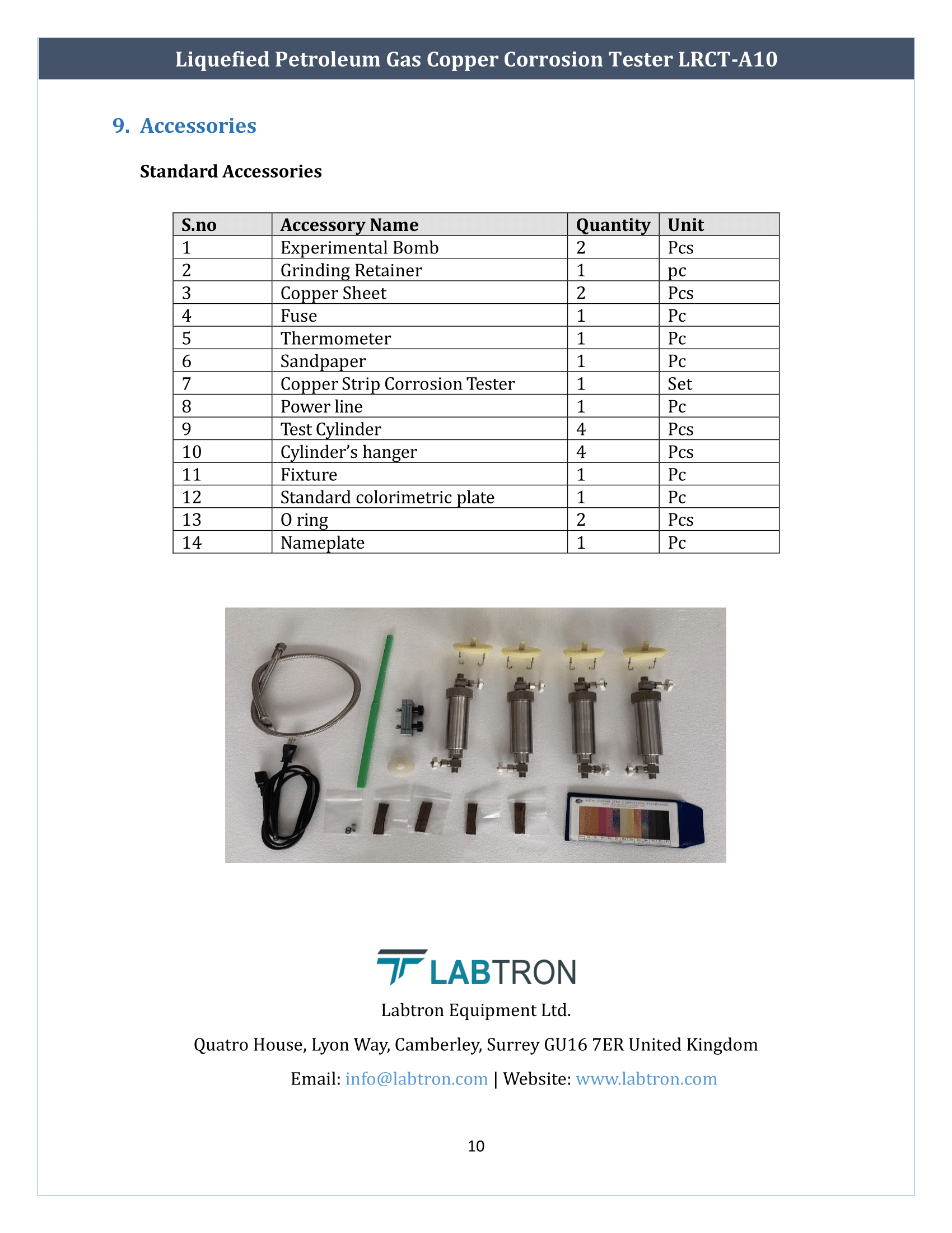 Liquefied Petroleum Gas Copper Corrosion Tester LRCT-A10 Manual