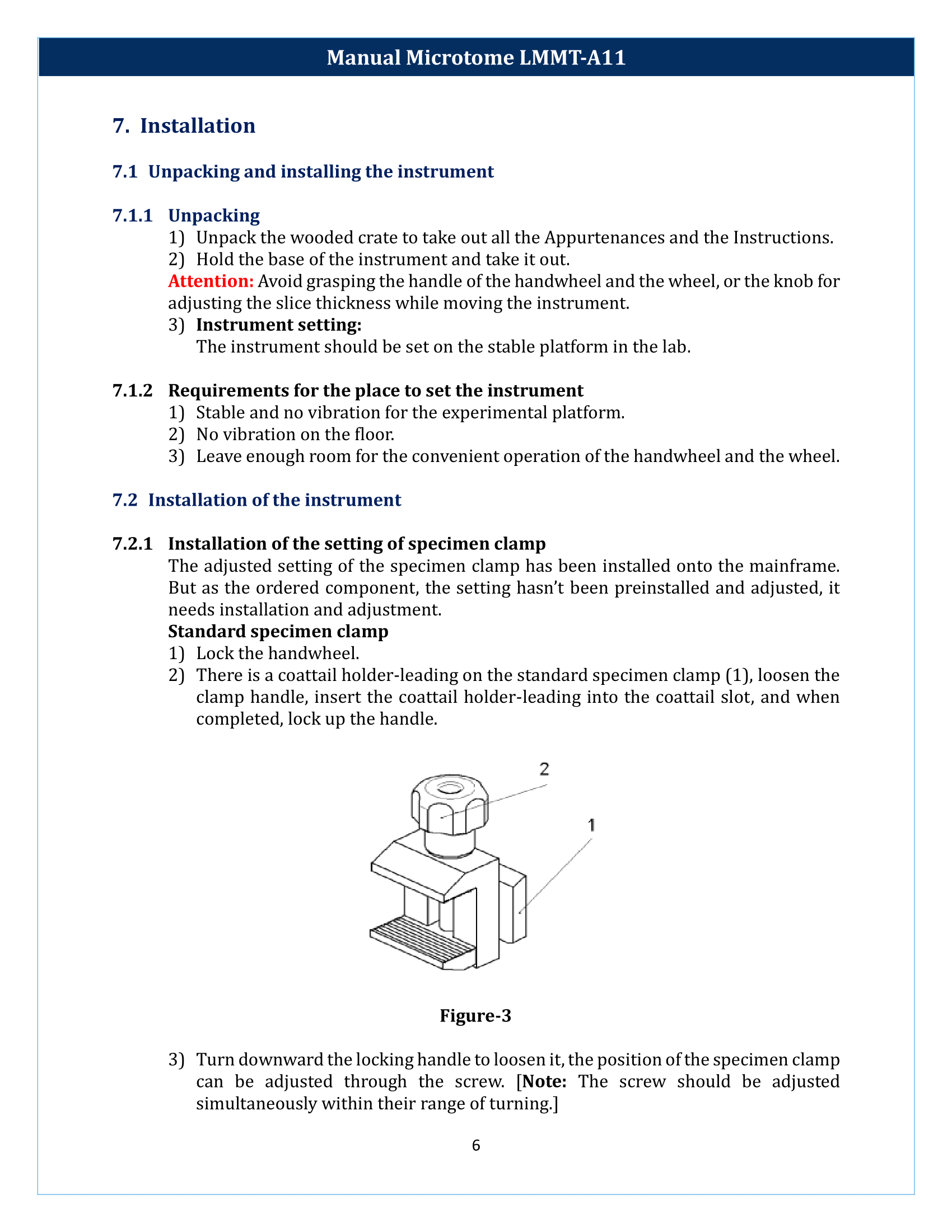Manual Microtome LMMT-A11 Manual