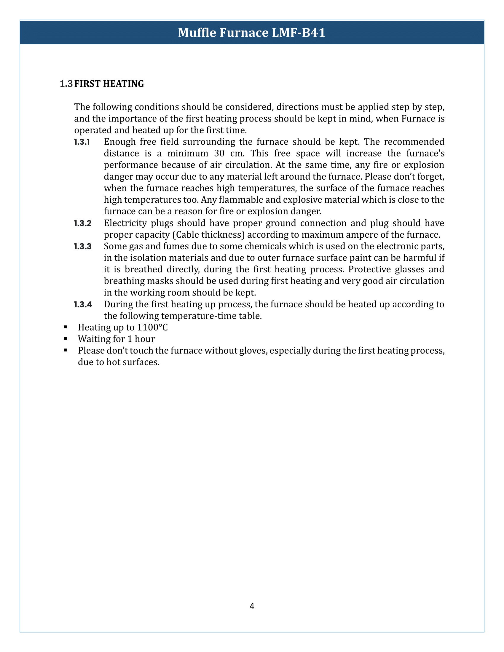 Muffle Furnace LMF-B41 Manual