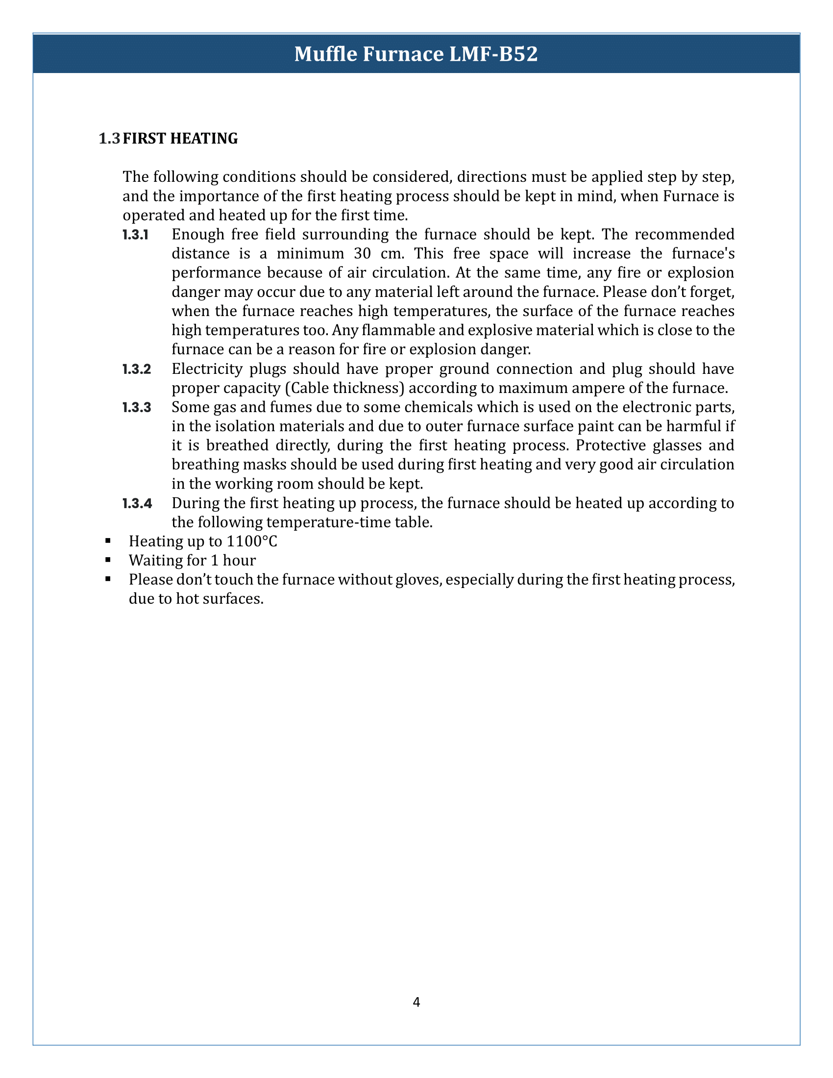 Muffle Furnace LMF-B52 Manual